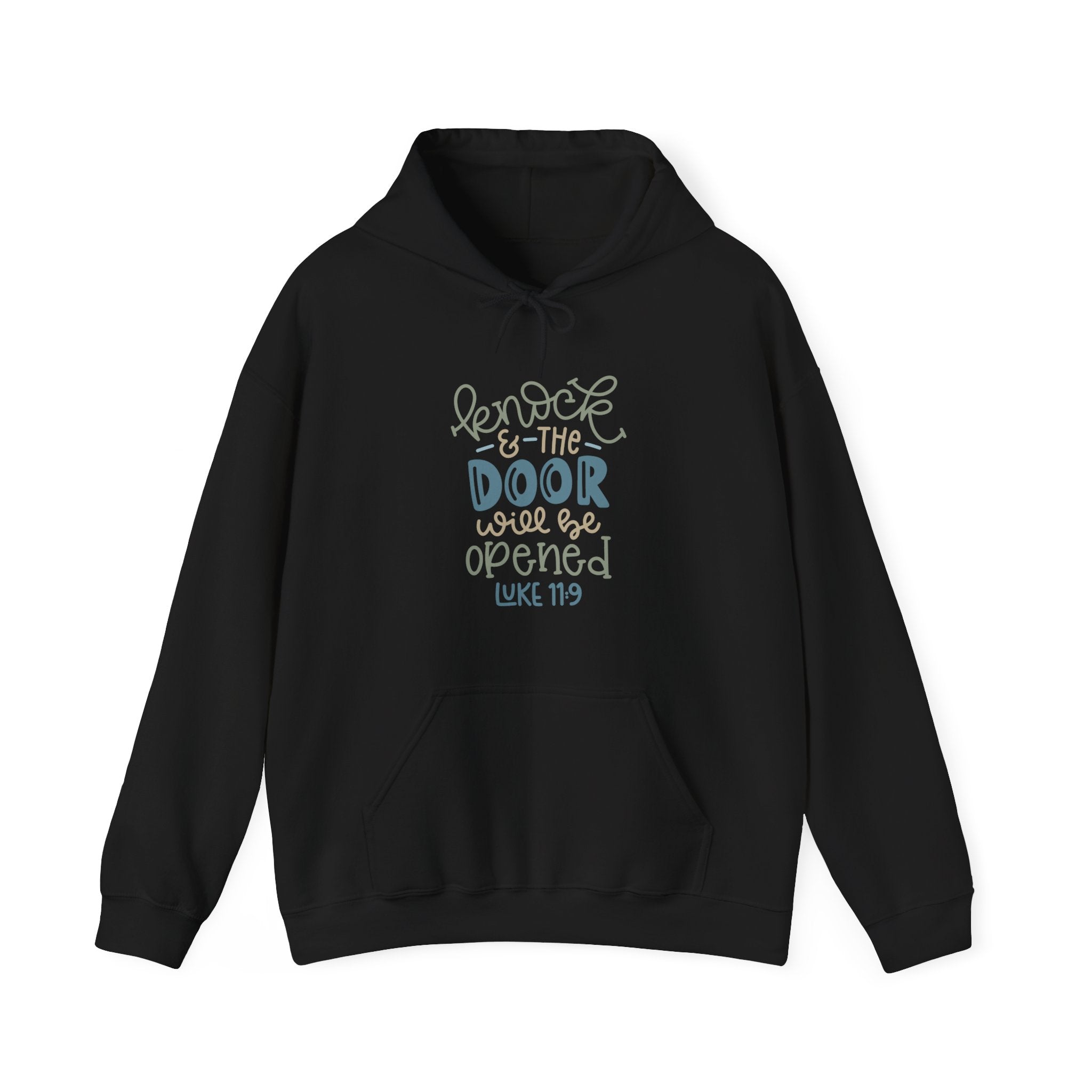 Knock And The Door Will Be Opened Luke 11 19 Unisex Heavy Blend Hooded Sweatshirt