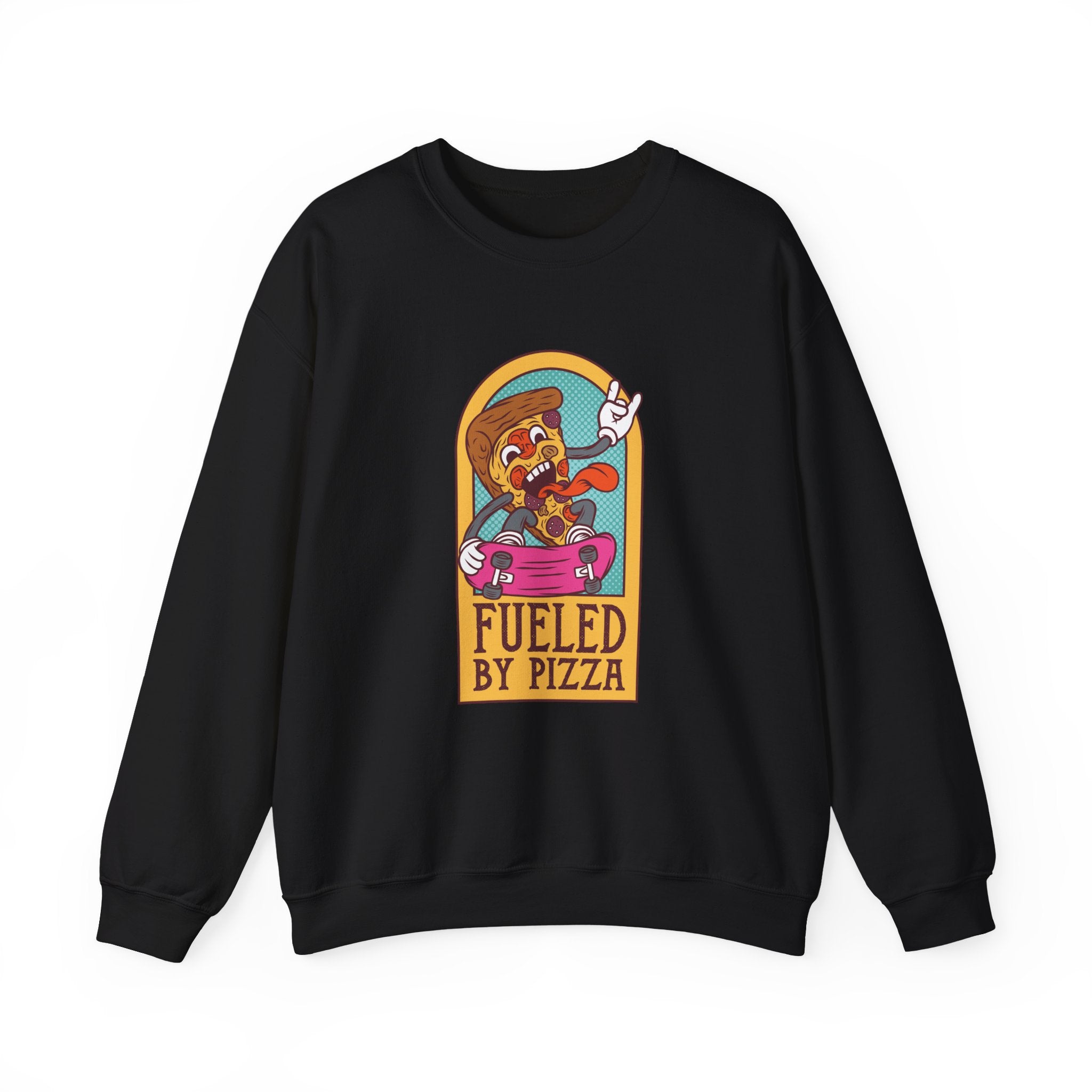 Fueled By Pizza Unisex Heavy Blend Crewneck Sweatshirt For Ultimate Comfort