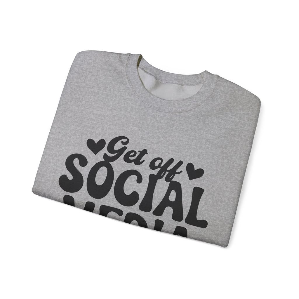 Get Off Social Media And Get Some Air Unisex Heavy Blend Crewneck Sweatshirt