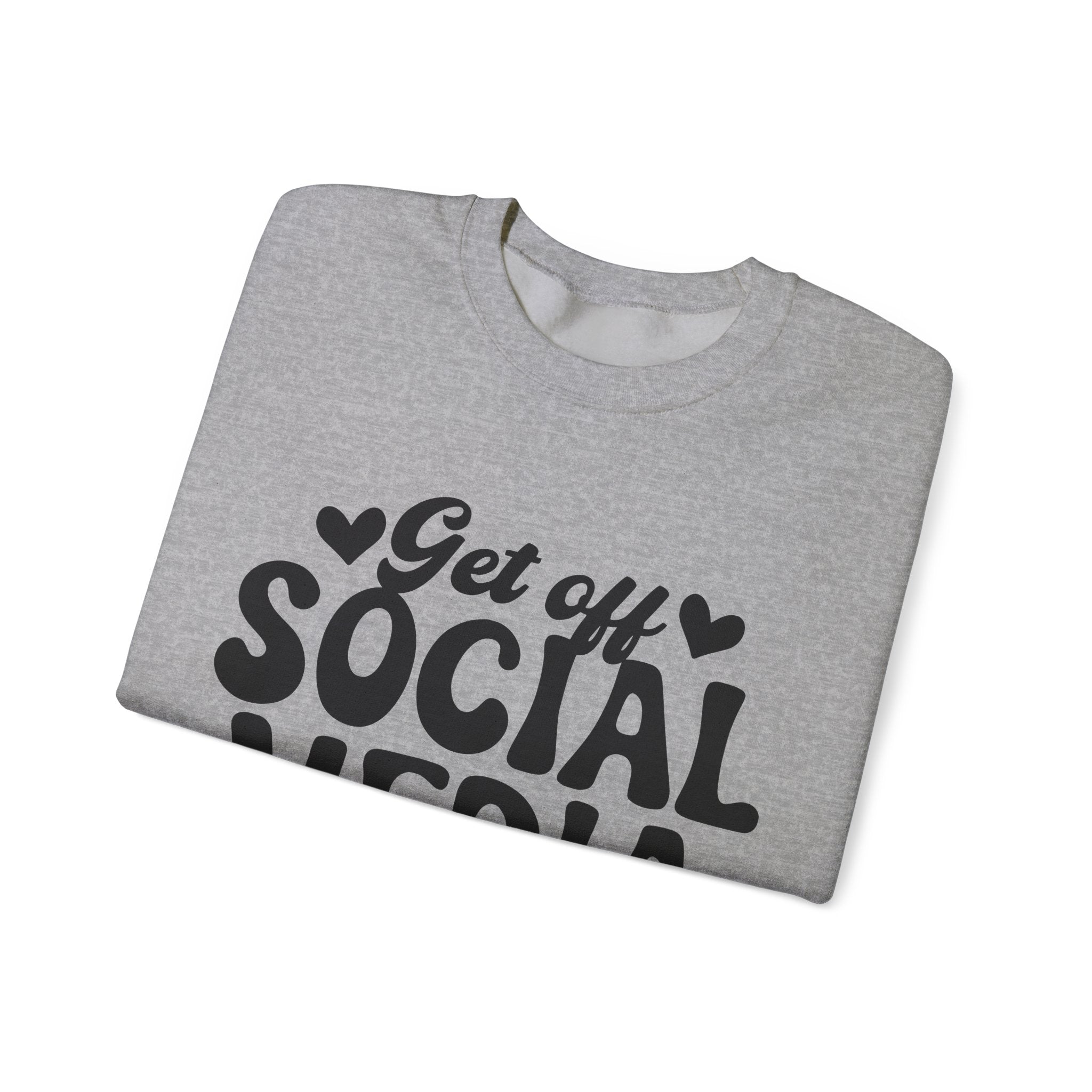 Get Off Social Media And Get Some Air Unisex Heavy Blend Crewneck Sweatshirt