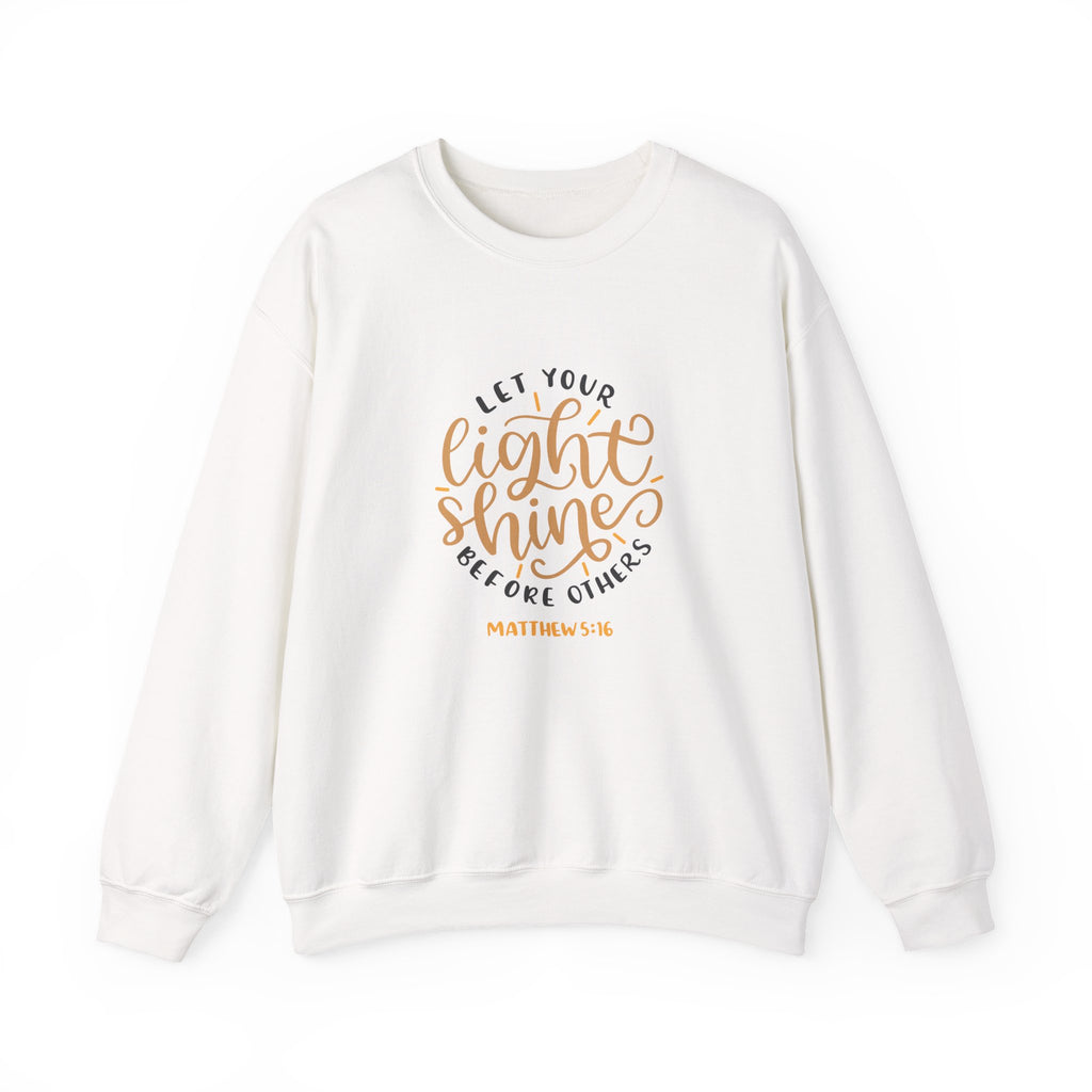 Let Your Light Shine Before Others Matthew 5 16 Unisex Heavy Blend Crewneck Sweatshirt