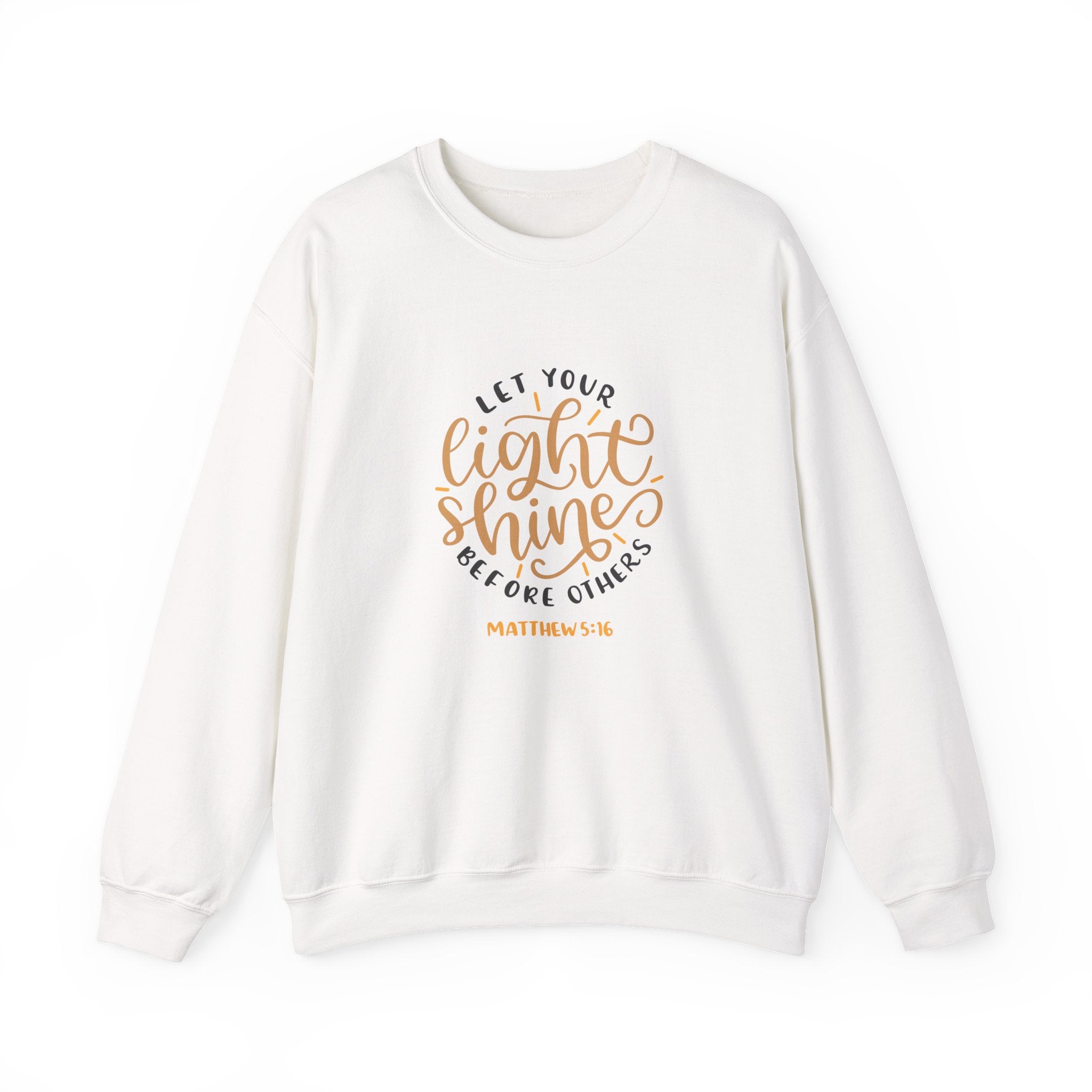 Let Your Light Shine Before Others Matthew 5 16 Unisex Heavy Blend Crewneck Sweatshirt