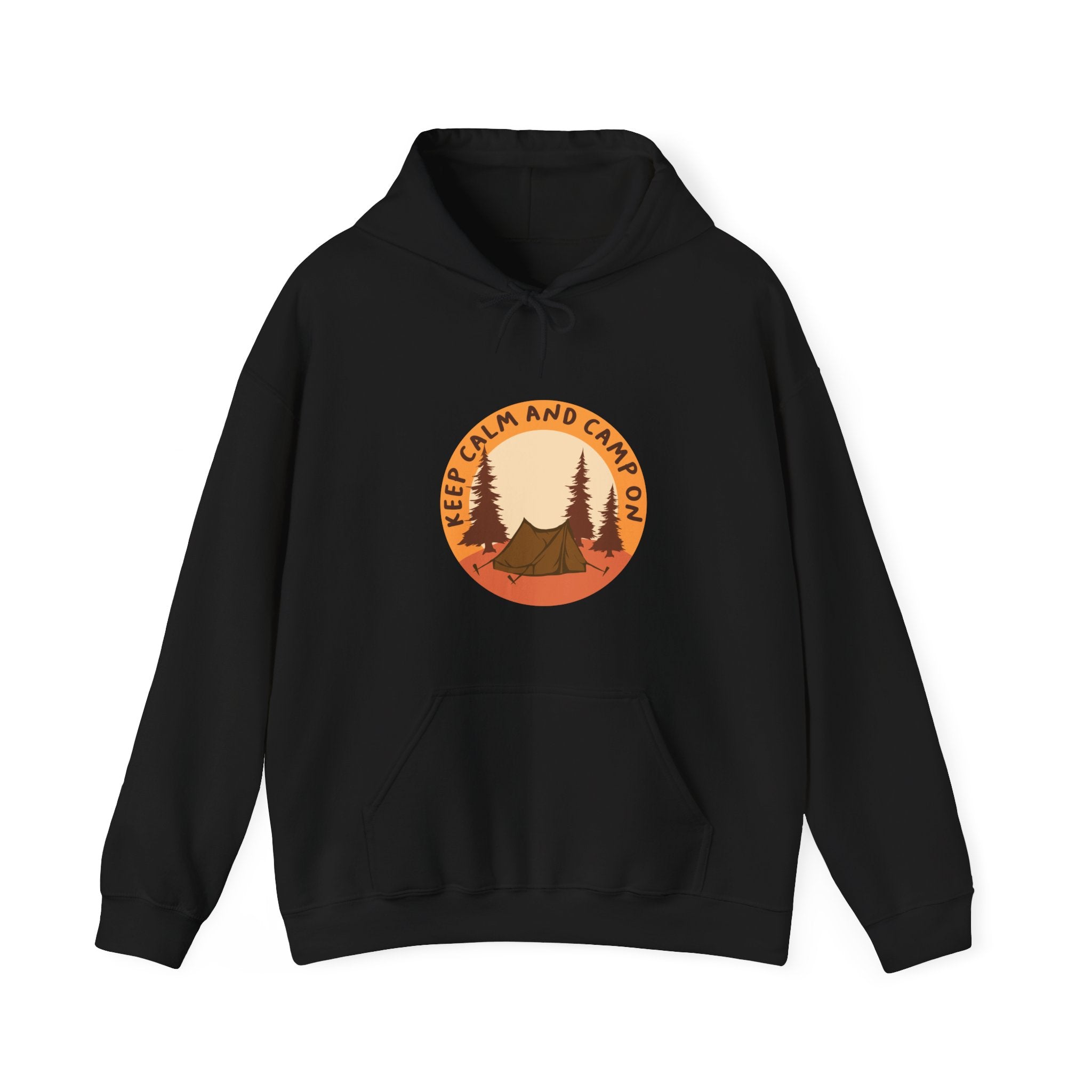 Keep Calm and Camp On Unisex Heavy Blend Hooded Sweatshirt for Ultimate Comfort