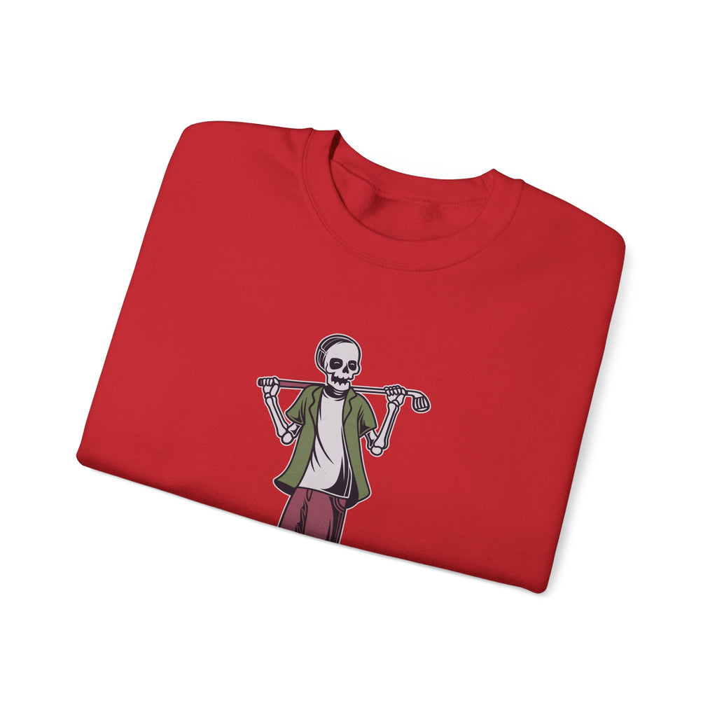 Standing Skeleton Golfer Unisex Heavy Blend Crewneck Sweatshirt