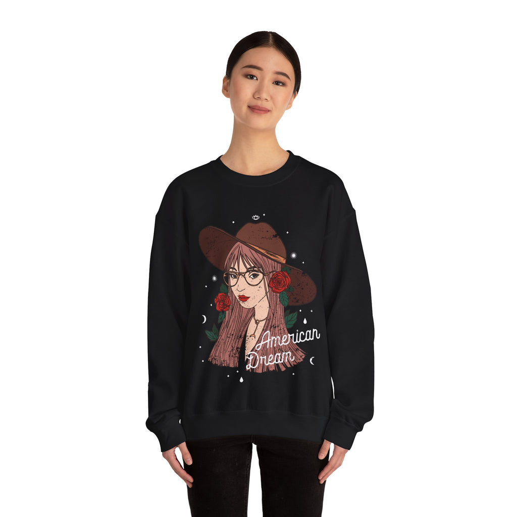 American Dream Girl Unisex Heavy Blend Crewneck Sweatshirt for Ultimate Comfort