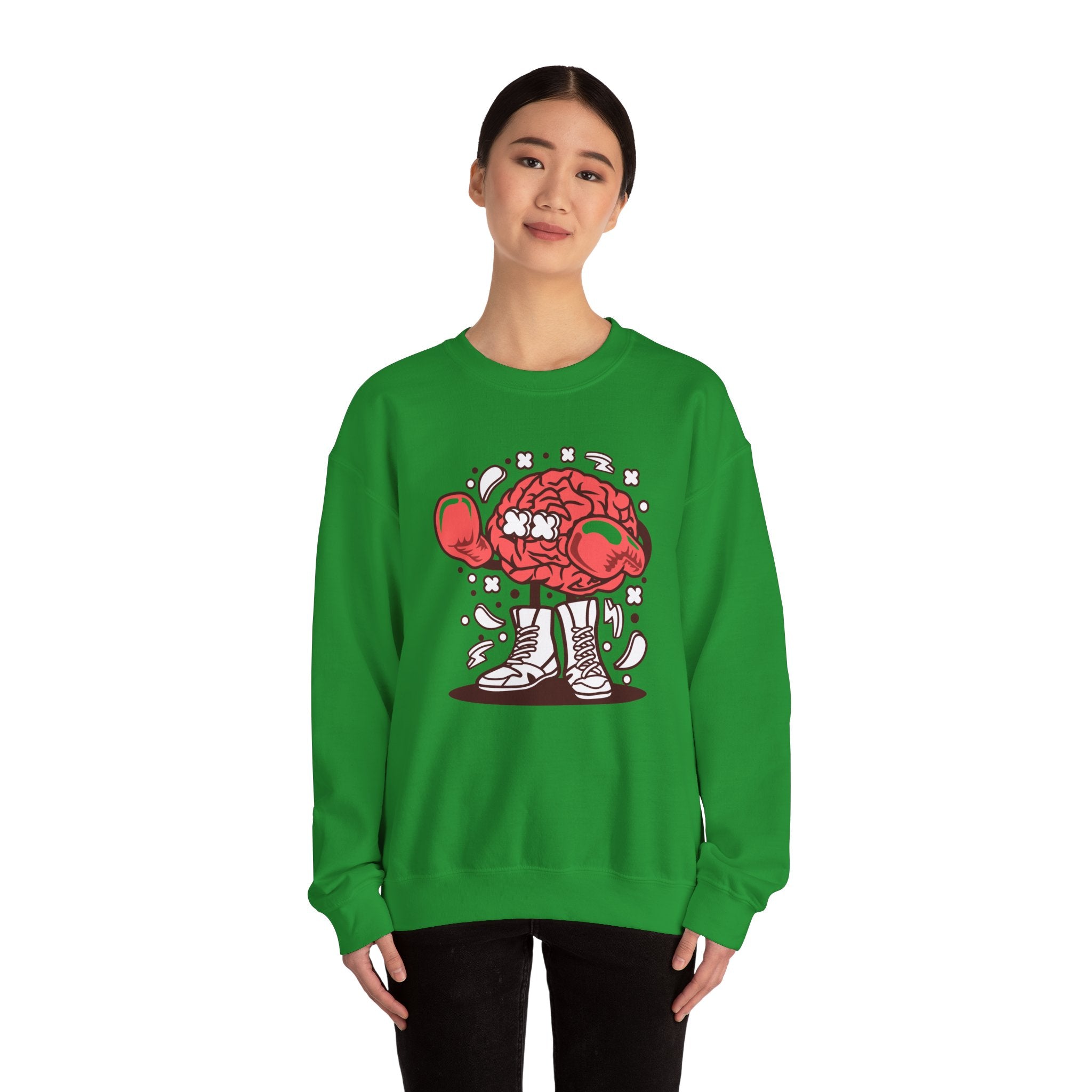 Brain Boxer Unisex Heavy Blend Crewneck Sweatshirt for Ultimate Comfort