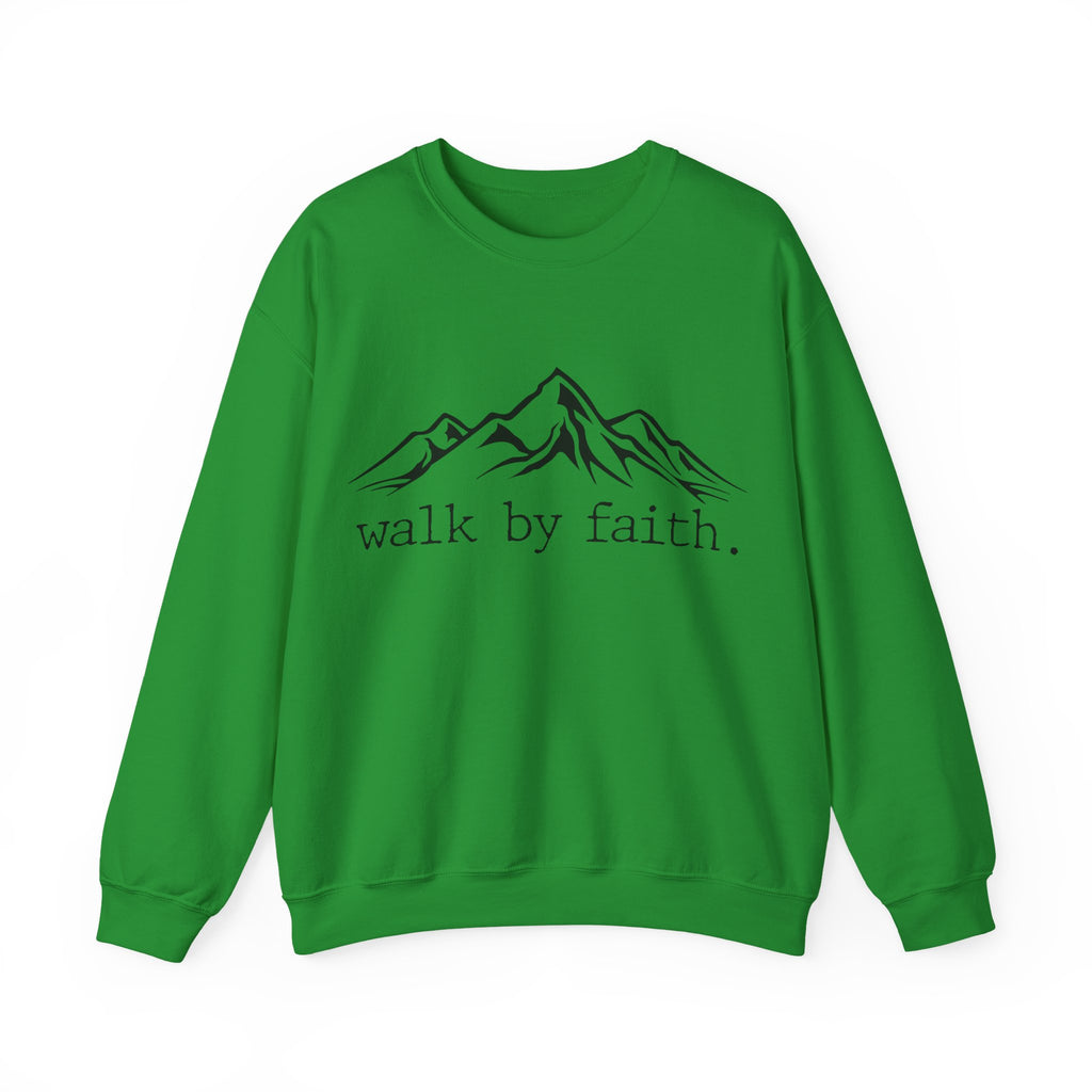Walk By Faith Unisex Heavy Blend Crewneck Sweatshirt for Ultimate Comfort