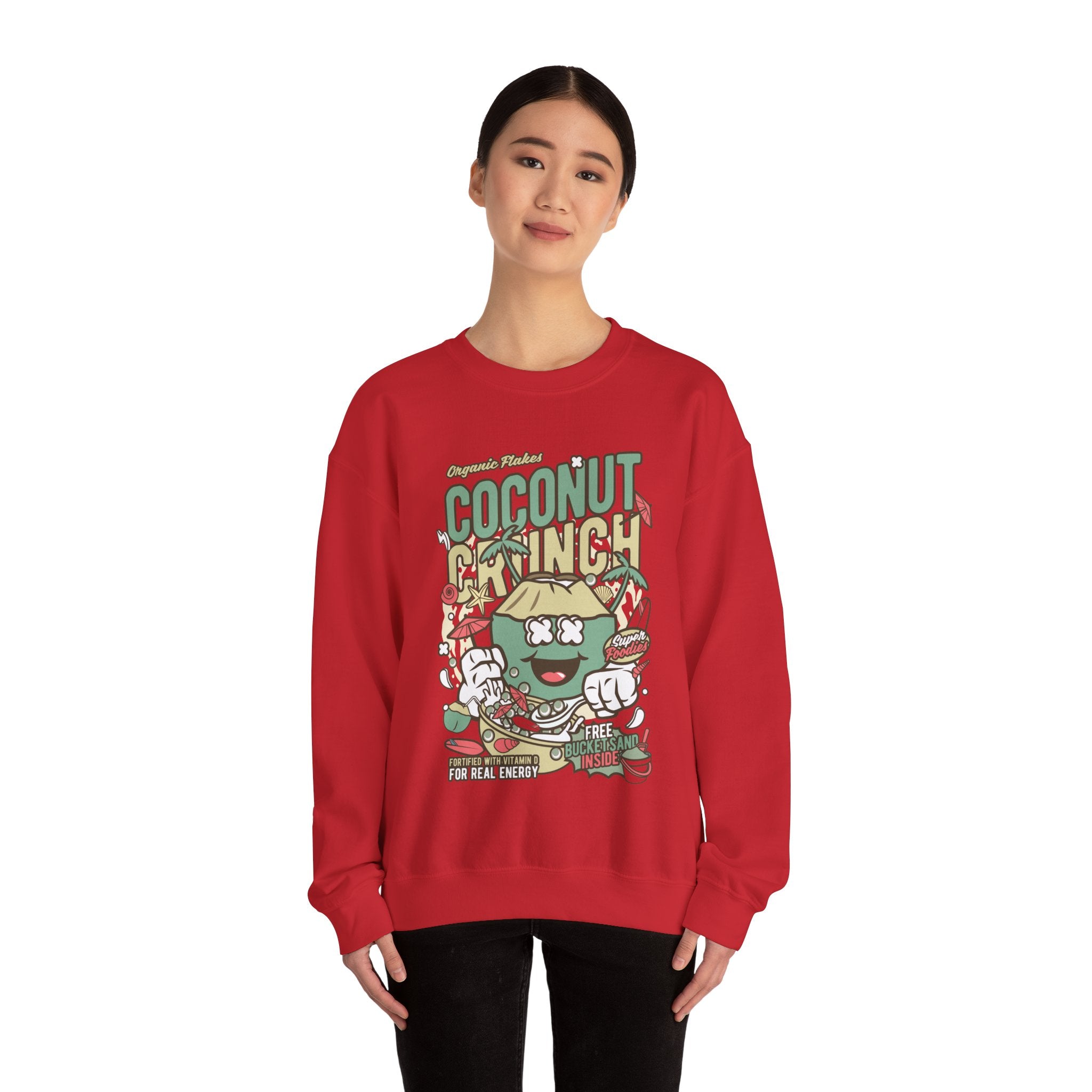 Coconut Crunch Unisex Heavy Blend Crewneck Sweatshirt for Ultimate Comfort
