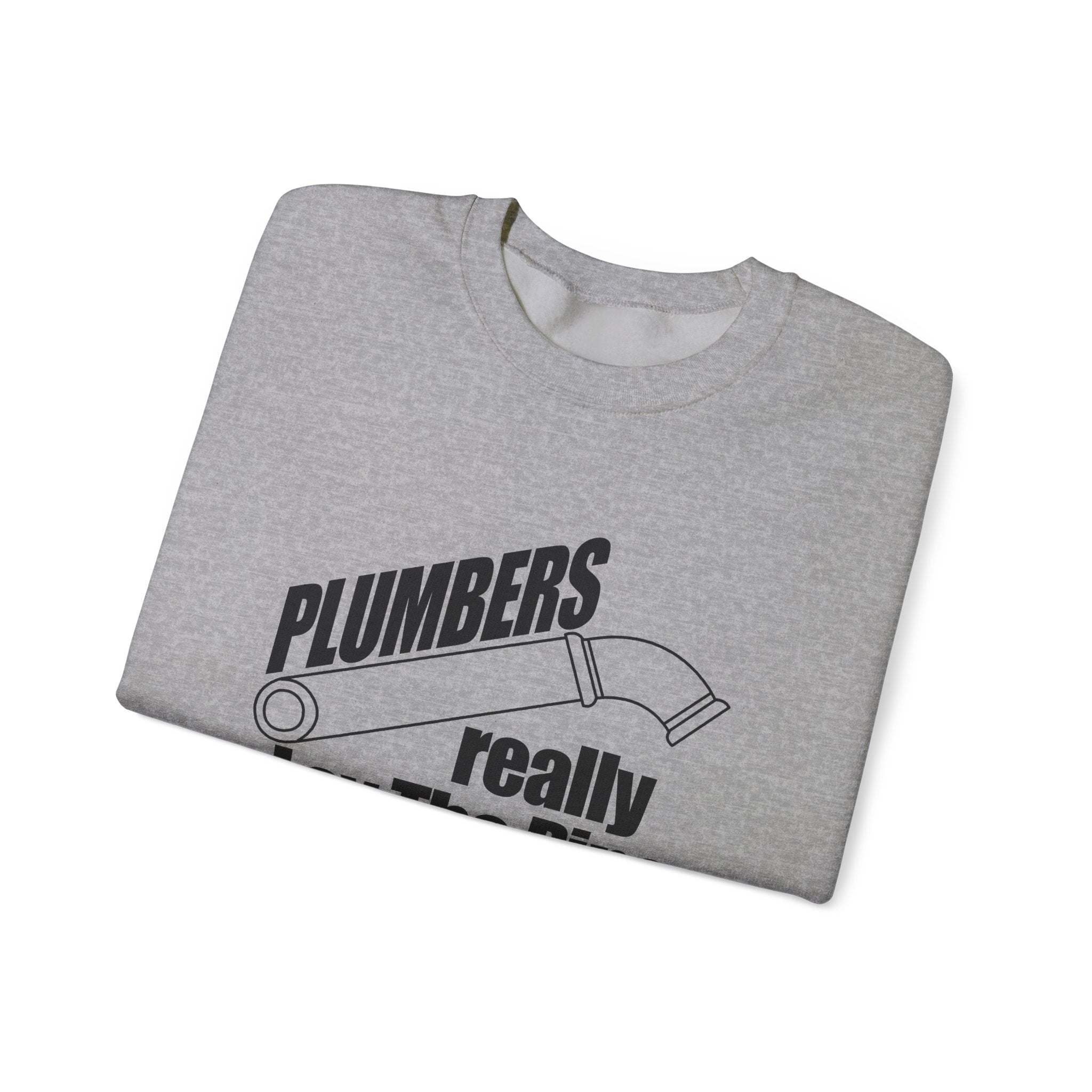 Plumbers Really Lay The Pipe Unisex Heavy Blend Crewneck Sweatshirt
