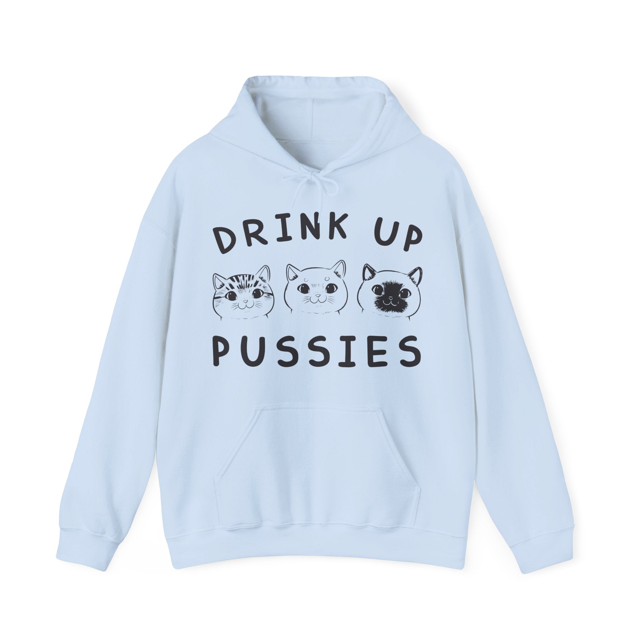 Drink Up Pussies Unisex Heavy Blend Hooded Sweatshirt for Ultimate Comfort and Style