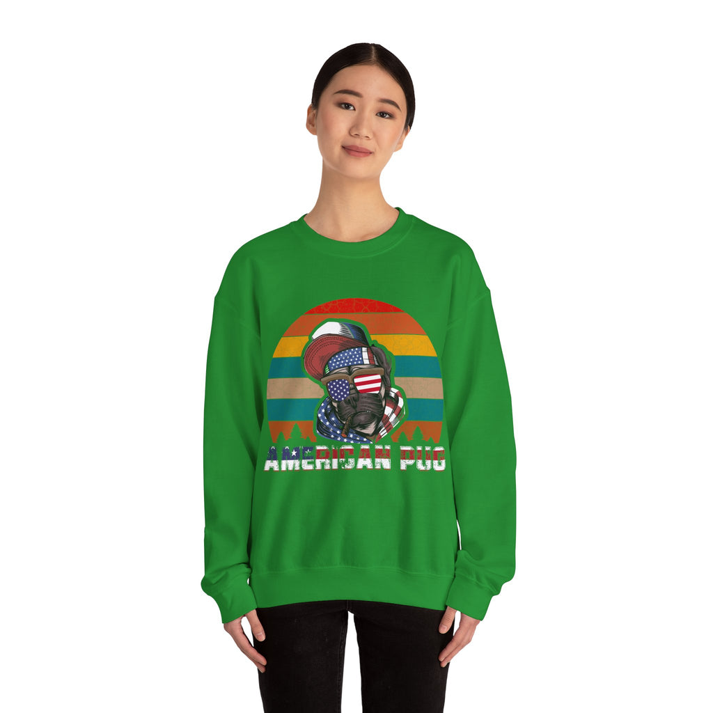American Pug Unisex Heavy Blend Crewneck Sweatshirt for Ultimate Comfort