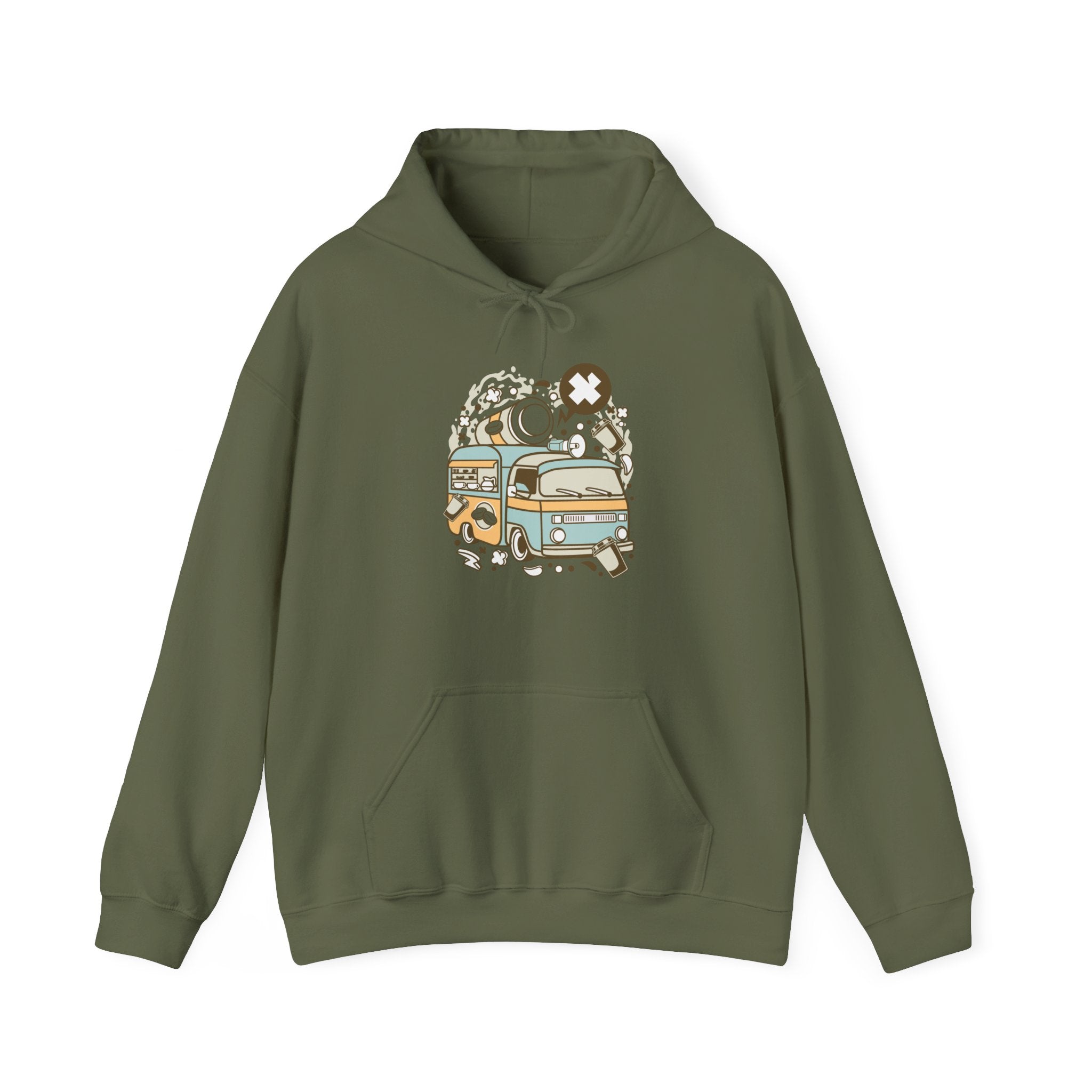 Coffee Van Unisex Heavy Blend Hooded Sweatshirt for Ultimate Comfort