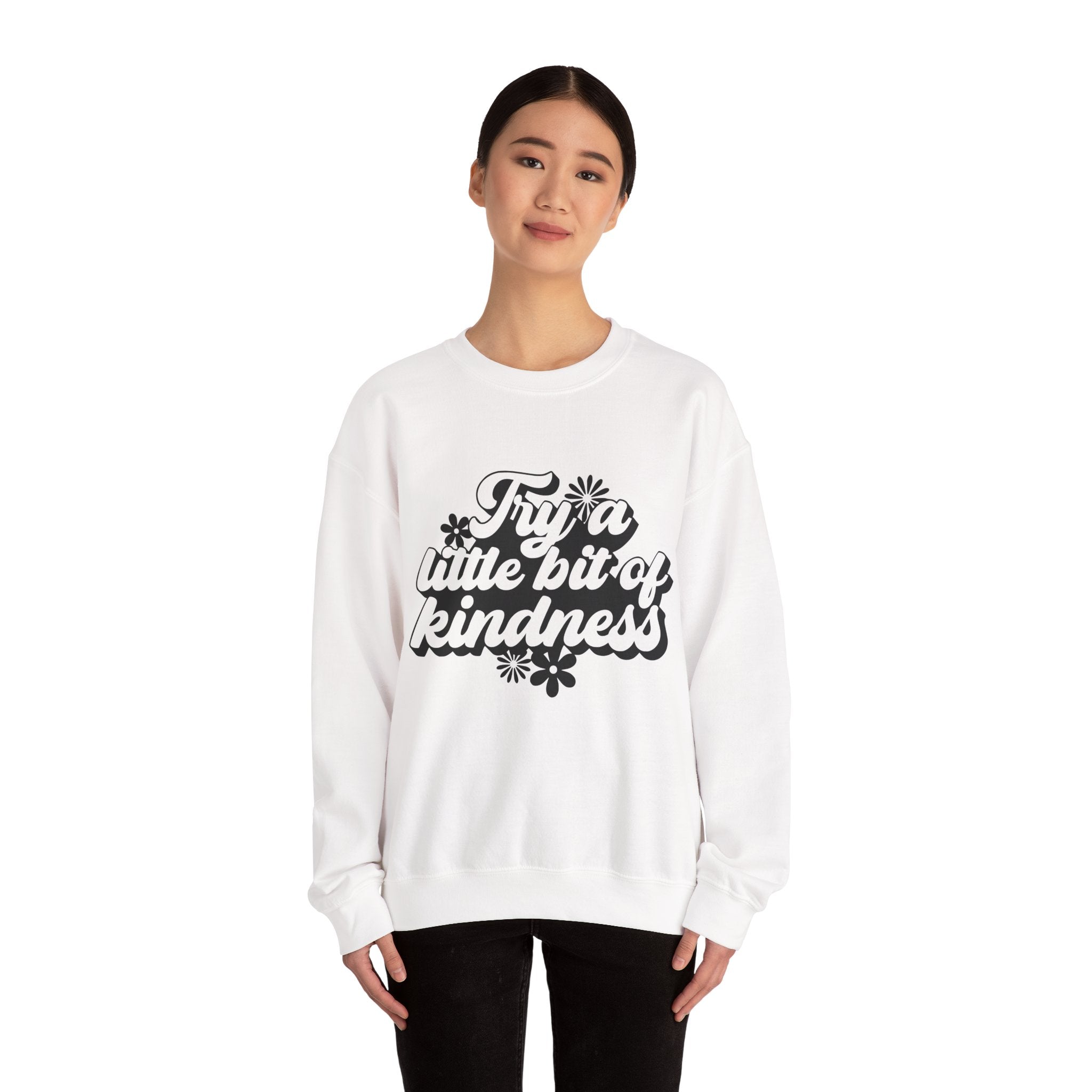 Try A Little Bit Of Kindness Unisex Heavy Blend Crewneck Sweatshirt