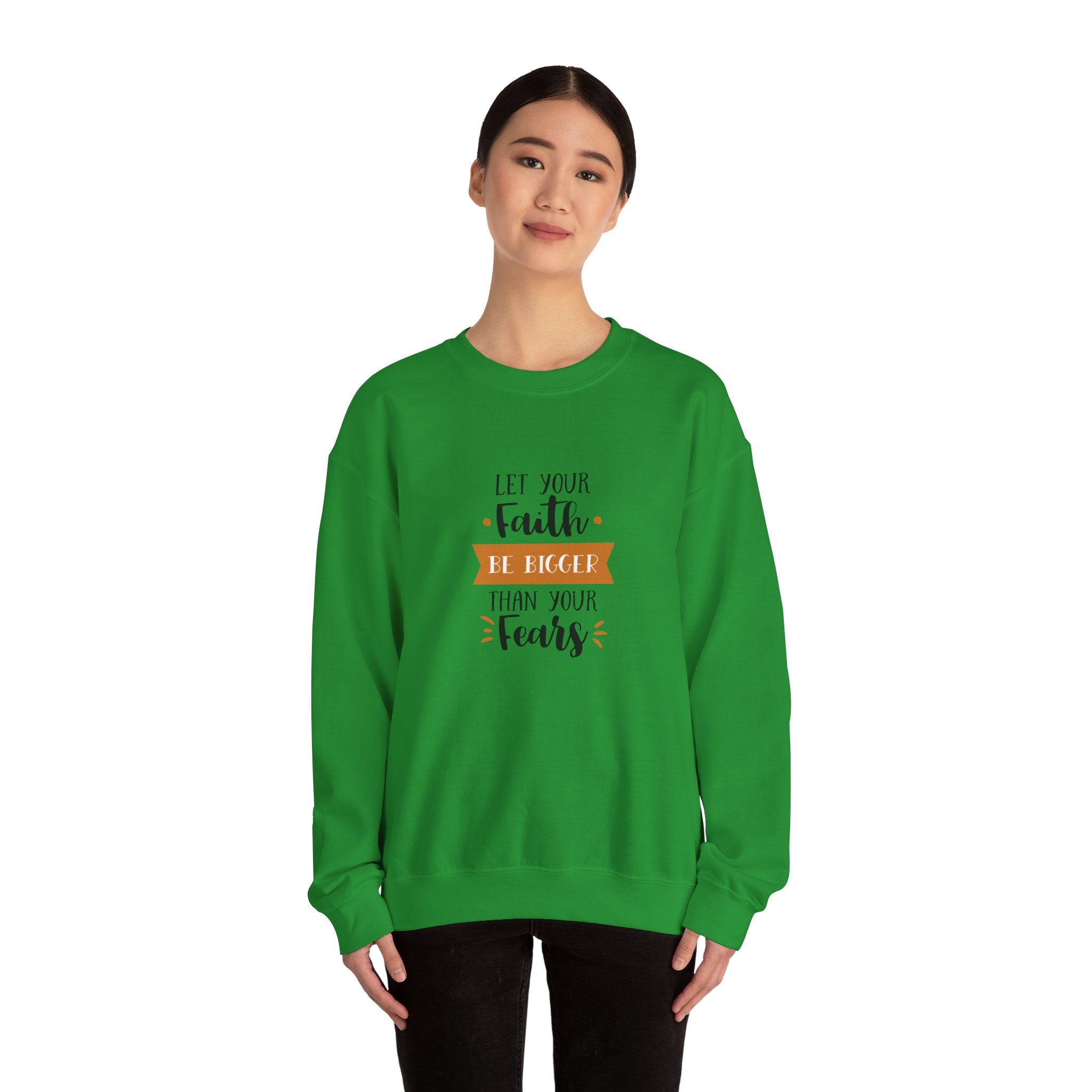 Let Your Faith Be Bigger Than Your Fears Unisex Heavy Blend Crewneck Sweatshirt