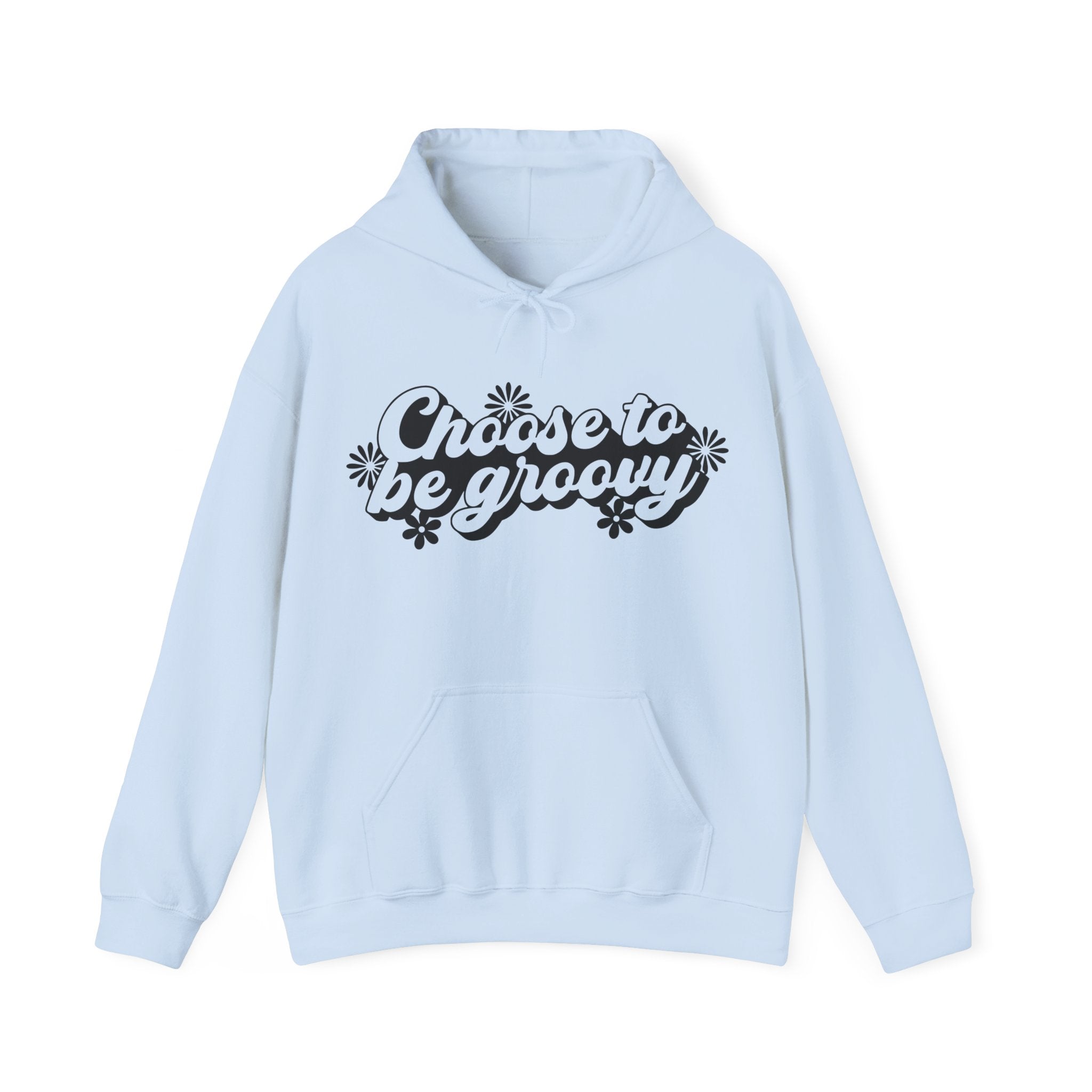 Choose To Be Groovy Flowers Unisex Heavy Blend Hooded Sweatshirt For Ultimate Comfort