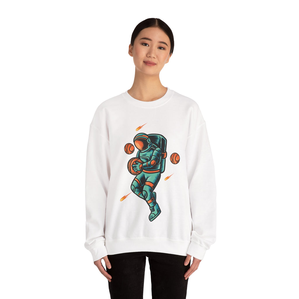 Astronaut Basketball Player Unisex Heavy Blend Crewneck Sweatshirt