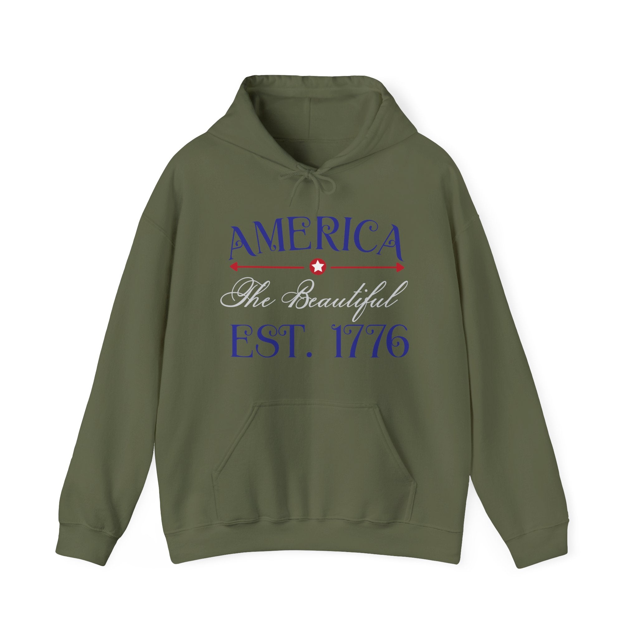America The Beautiful EST 1776 Unisex Heavy Blend Hooded Sweatshirt