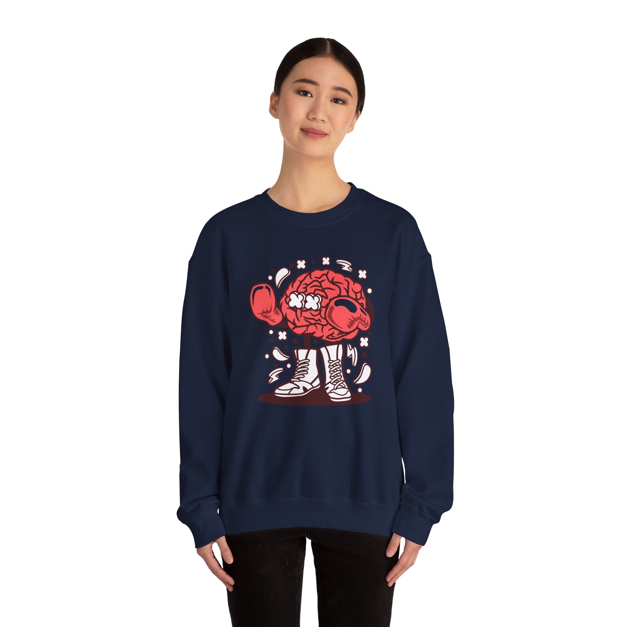 Brain Boxer Unisex Heavy Blend Crewneck Sweatshirt for Ultimate Comfort