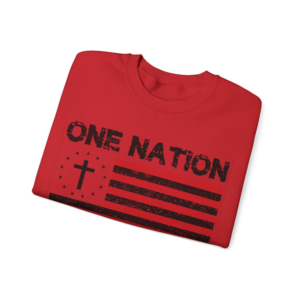 One Nation Under God Unisex Heavy Blend Crewneck Sweatshirt for Ultimate Comfort