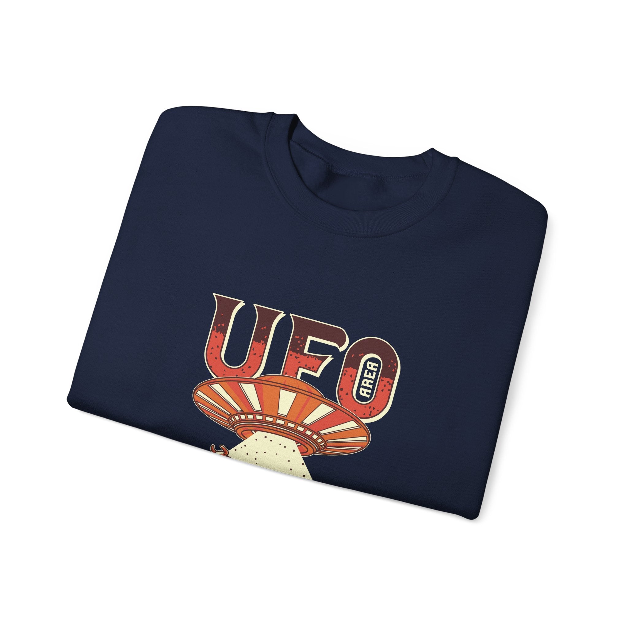 UFO Come With Me Cow Unisex Heavy Blend Crewneck Sweatshirt