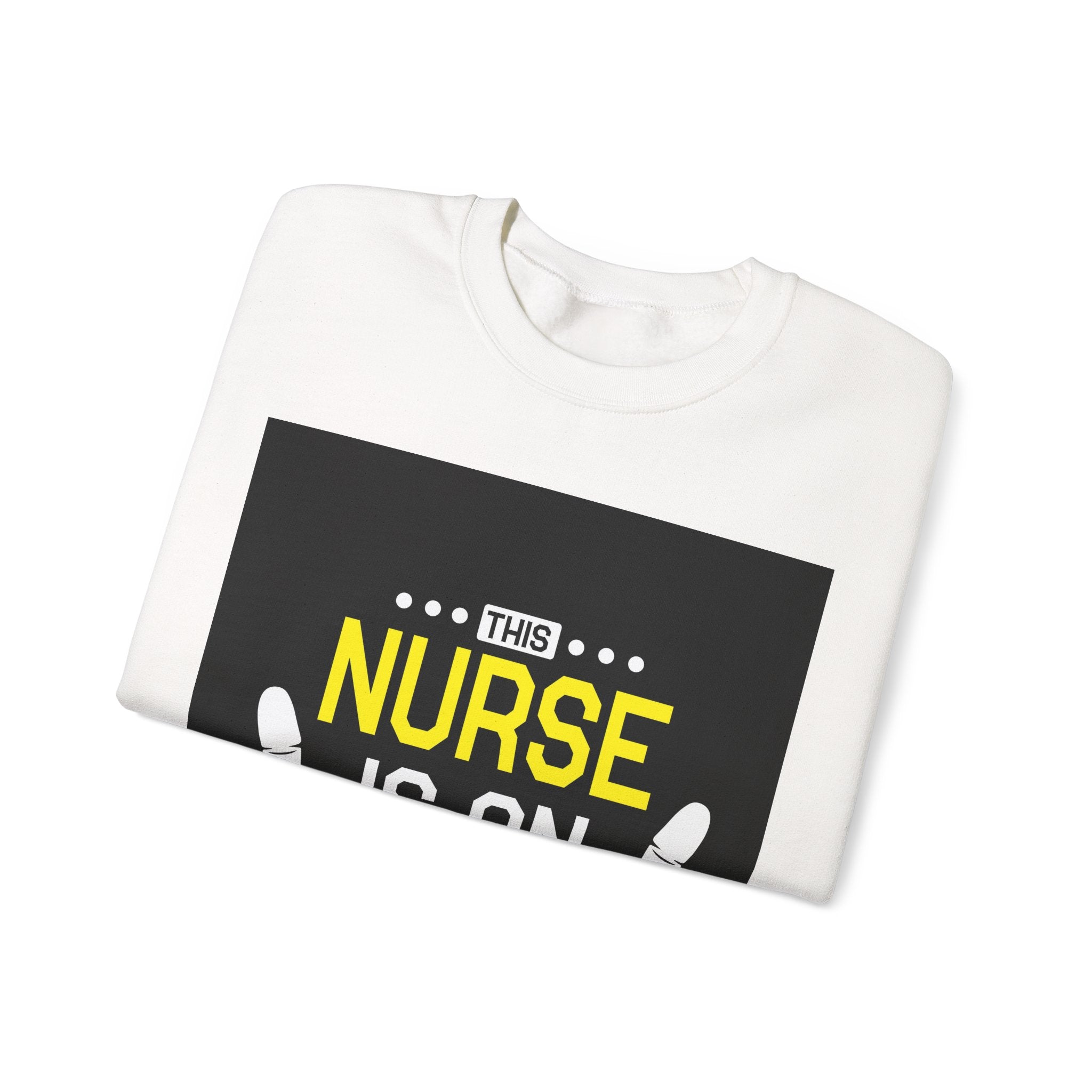 This Nurse Is On Duty Unisex Heavy Blend Crewneck Sweatshirt