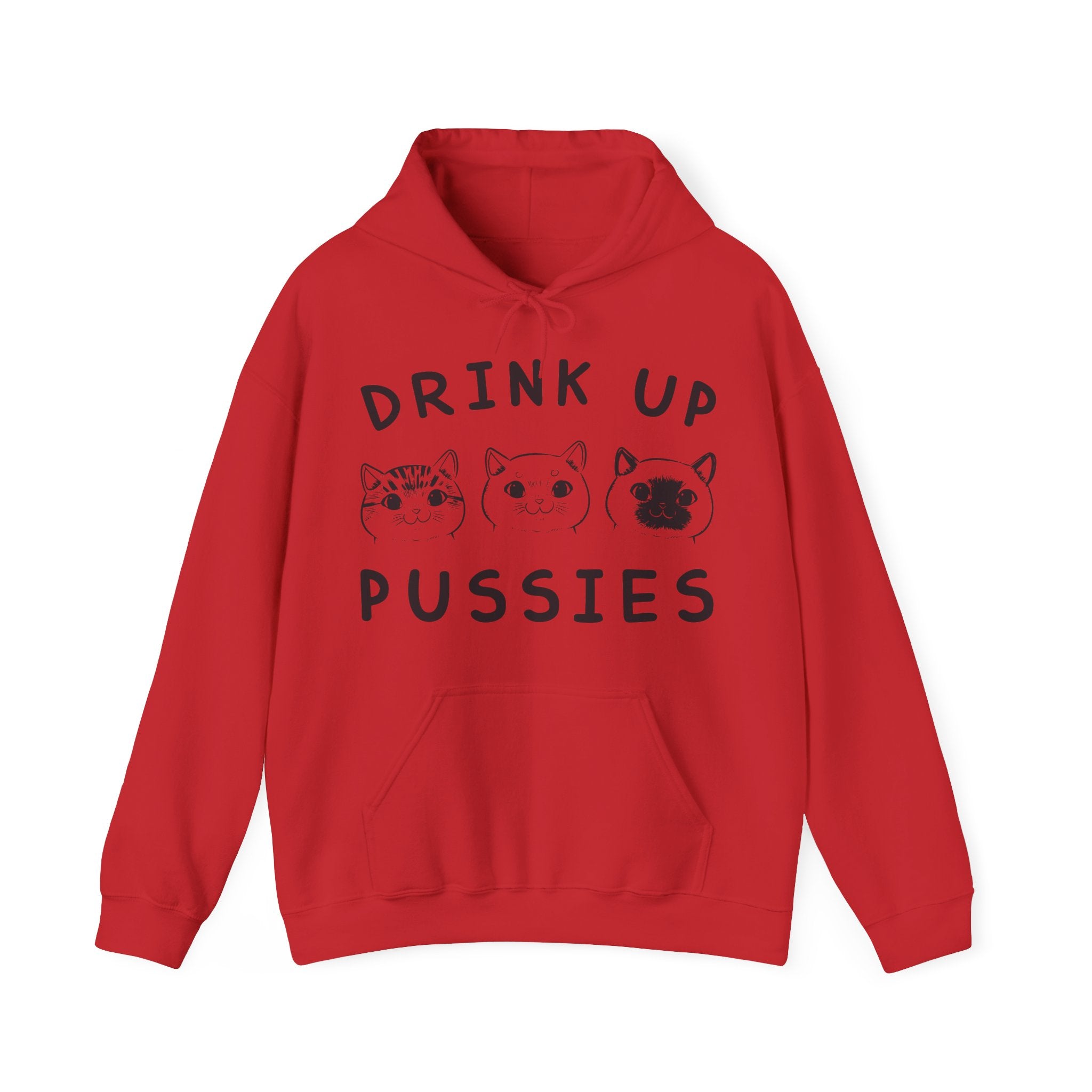 Drink Up Pussies Unisex Heavy Blend Hooded Sweatshirt for Ultimate Comfort and Style