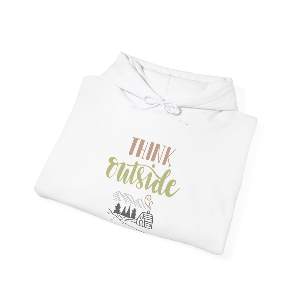 Think Outside No Box Required Unisex Heavy Blend Hooded Sweatshirt