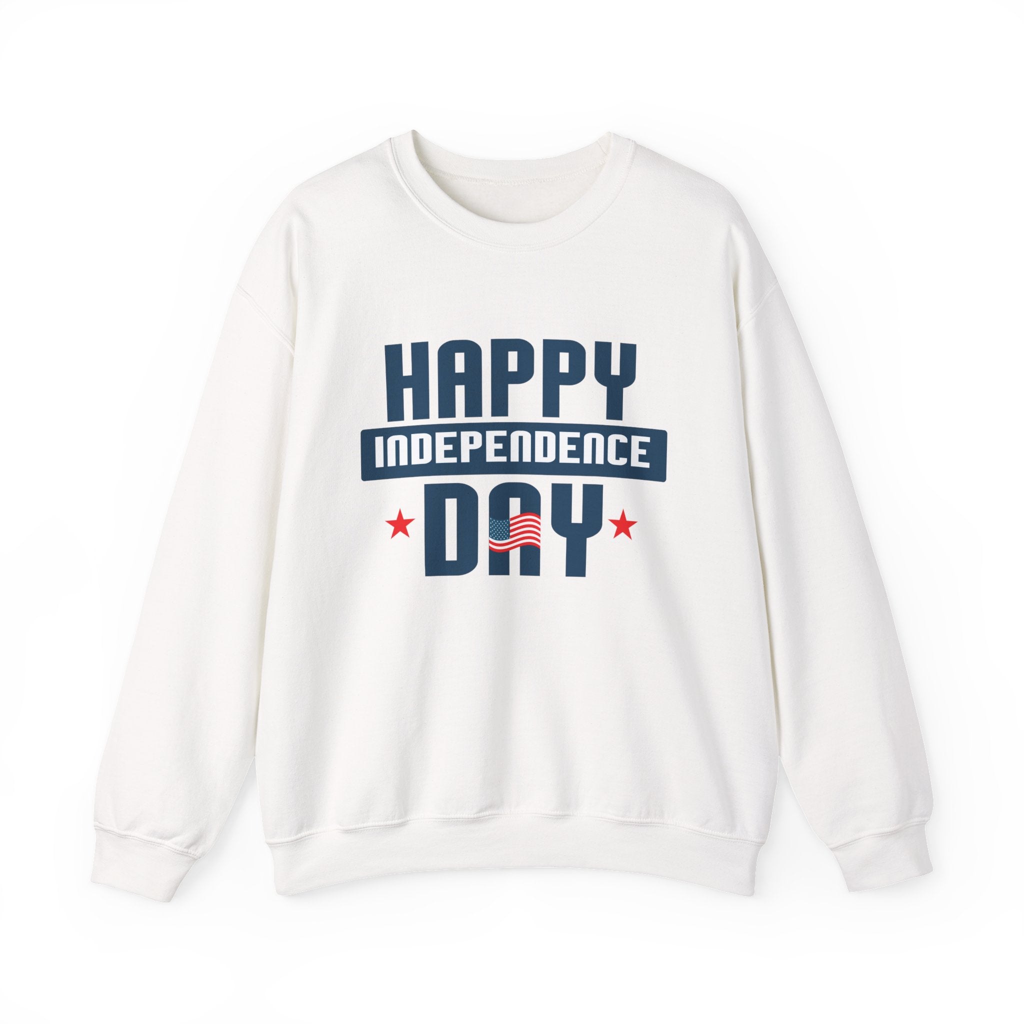 Happy Independence Day Blue Unisex Heavy Blend Crewneck Sweatshirt