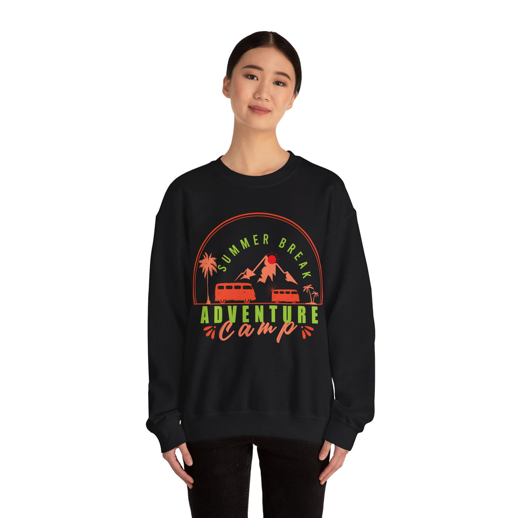 Summer Break Adventure Camp Unisex Heavy Blend Crewneck Sweatshirt