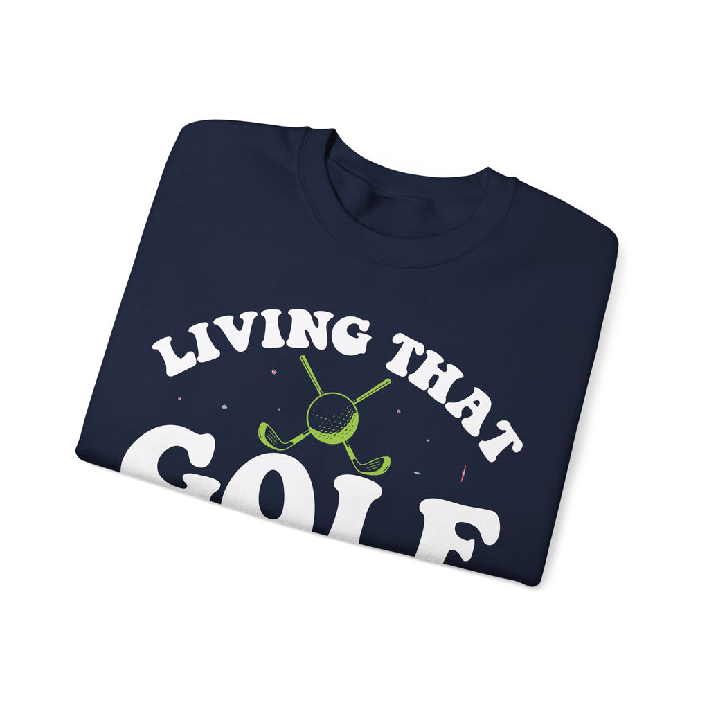 Living That Golf Mom Life Unisex Heavy Blend Crewneck Sweatshirt