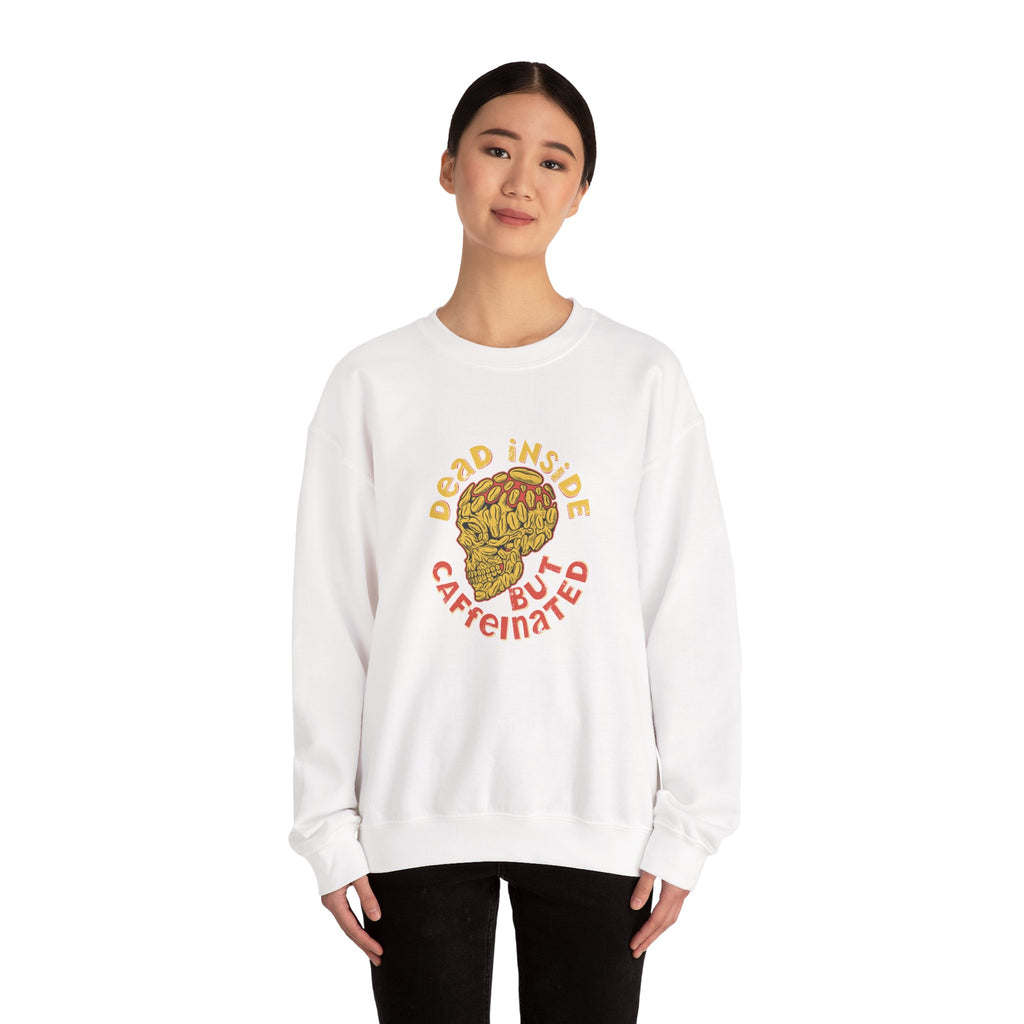 Dead Inside But Caffeinated Unisex Heavy Blend Crewneck Sweatshirt