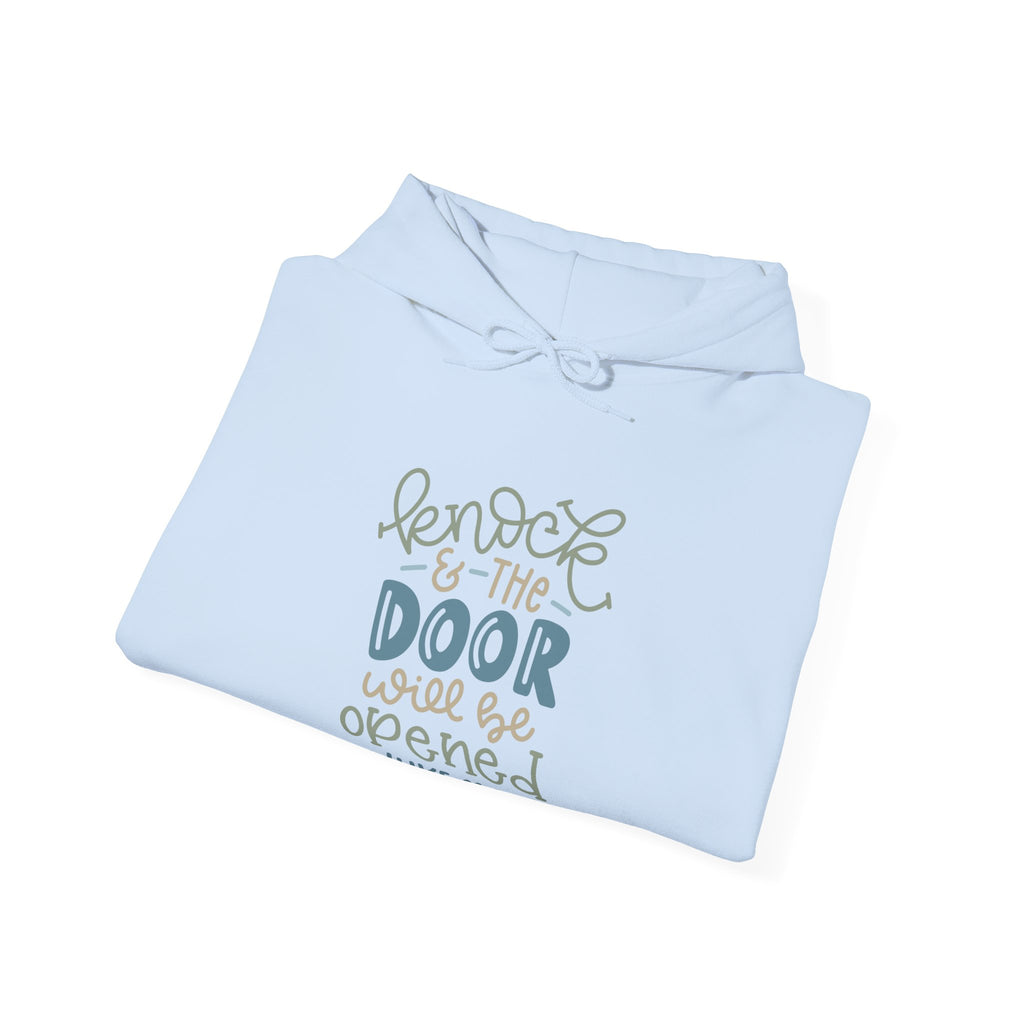 Knock And The Door Will Be Opened Luke 11 19 Unisex Heavy Blend Hooded Sweatshirt