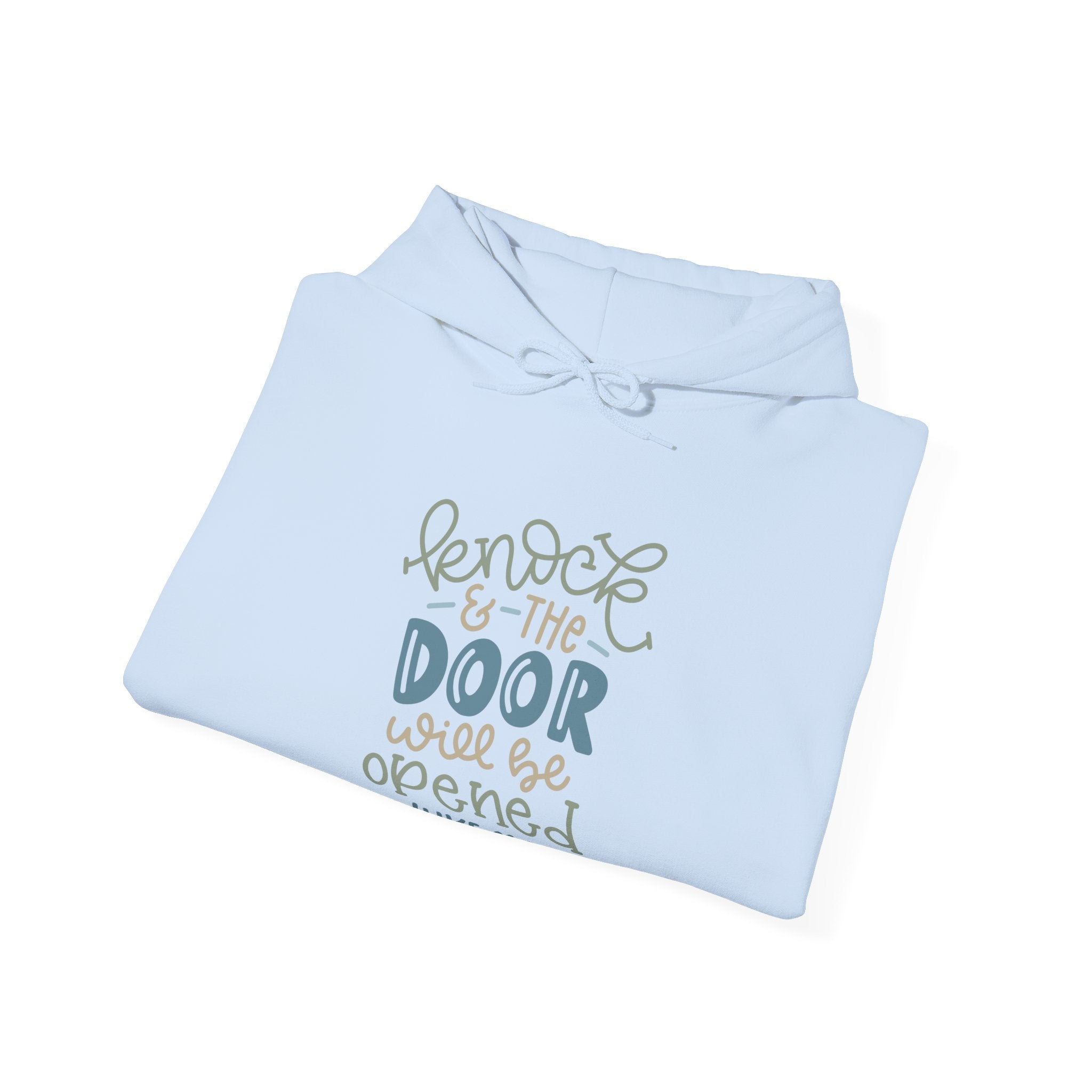Knock And The Door Will Be Opened Luke 11 19 Unisex Heavy Blend Hooded Sweatshirt