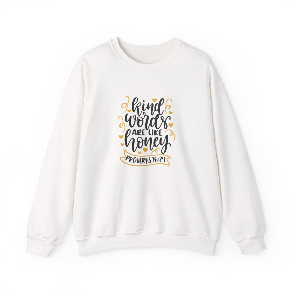 Kinds Words Are Like Honey Proverbs 16 24 Unisex Heavy Blend Crewneck Sweatshirt