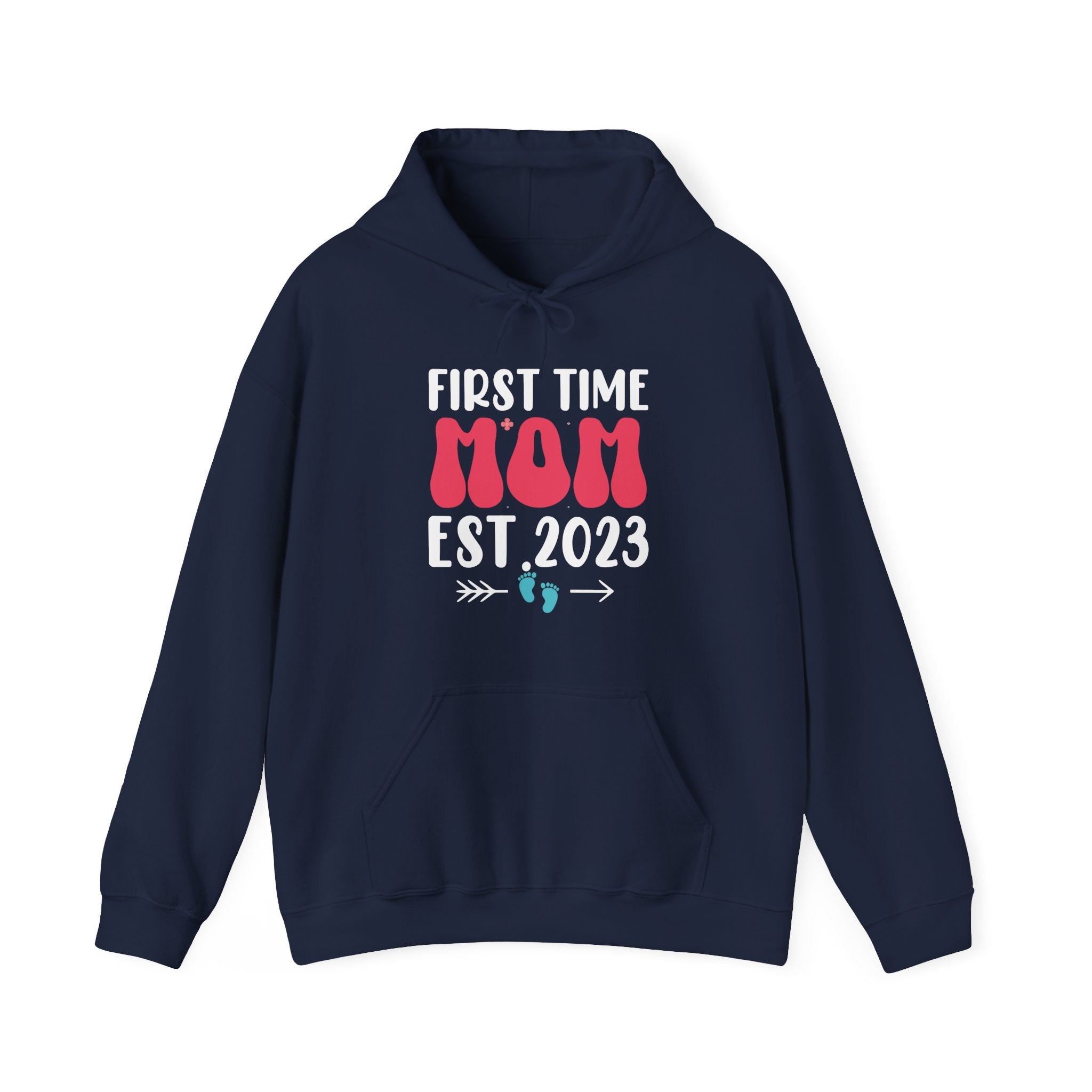 First Time Mom Established 2023 Unisex Heavy Blend Hooded Sweatshirt