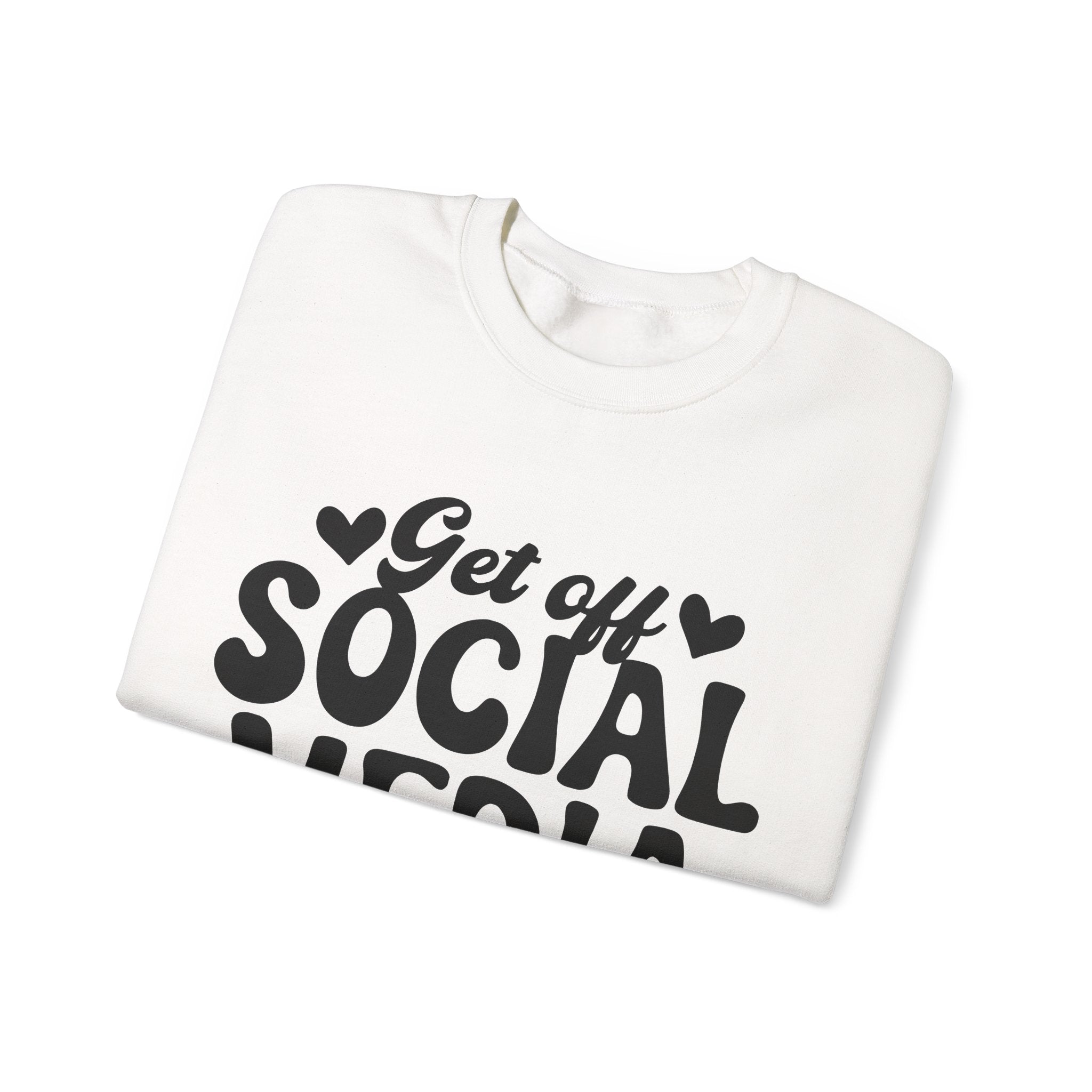 Get Off Social Media And Get Some Air Unisex Heavy Blend Crewneck Sweatshirt