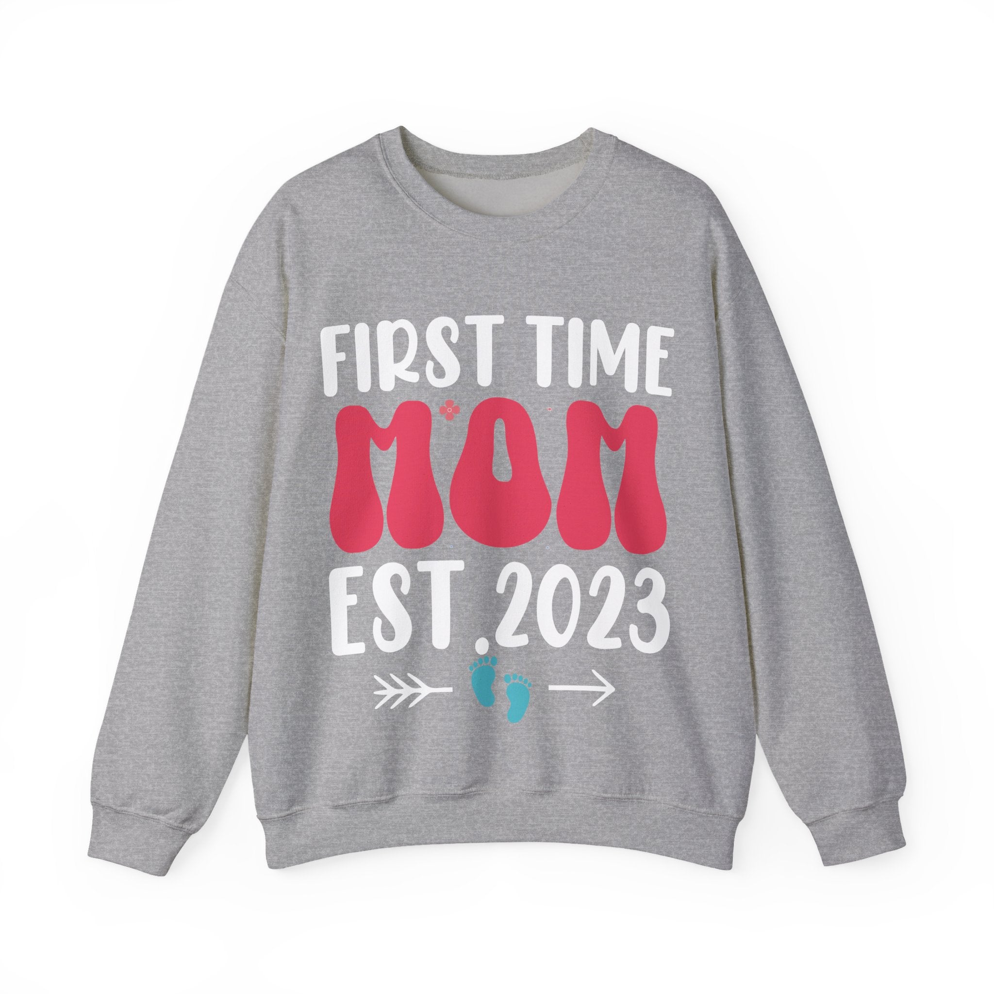 First Time Mom Established 2023 Unisex Heavy Blend Crewneck Sweatshirt