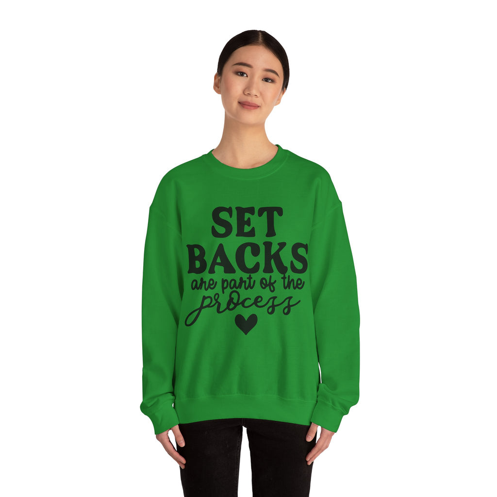 Set Backs Are Part Of The Process Unisex Heavy Blend Crewneck Sweatshirt