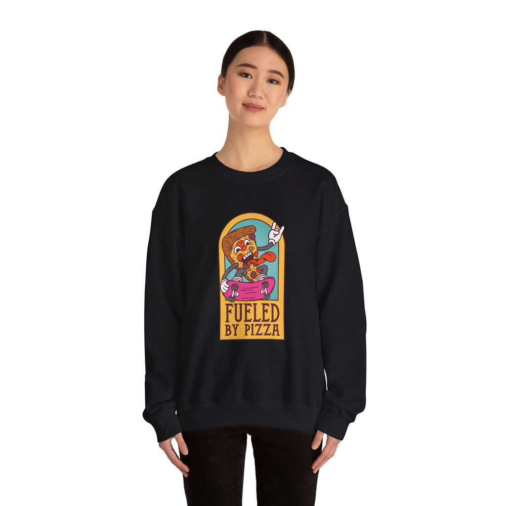 Fueled By Pizza Unisex Heavy Blend Crewneck Sweatshirt For Ultimate Comfort