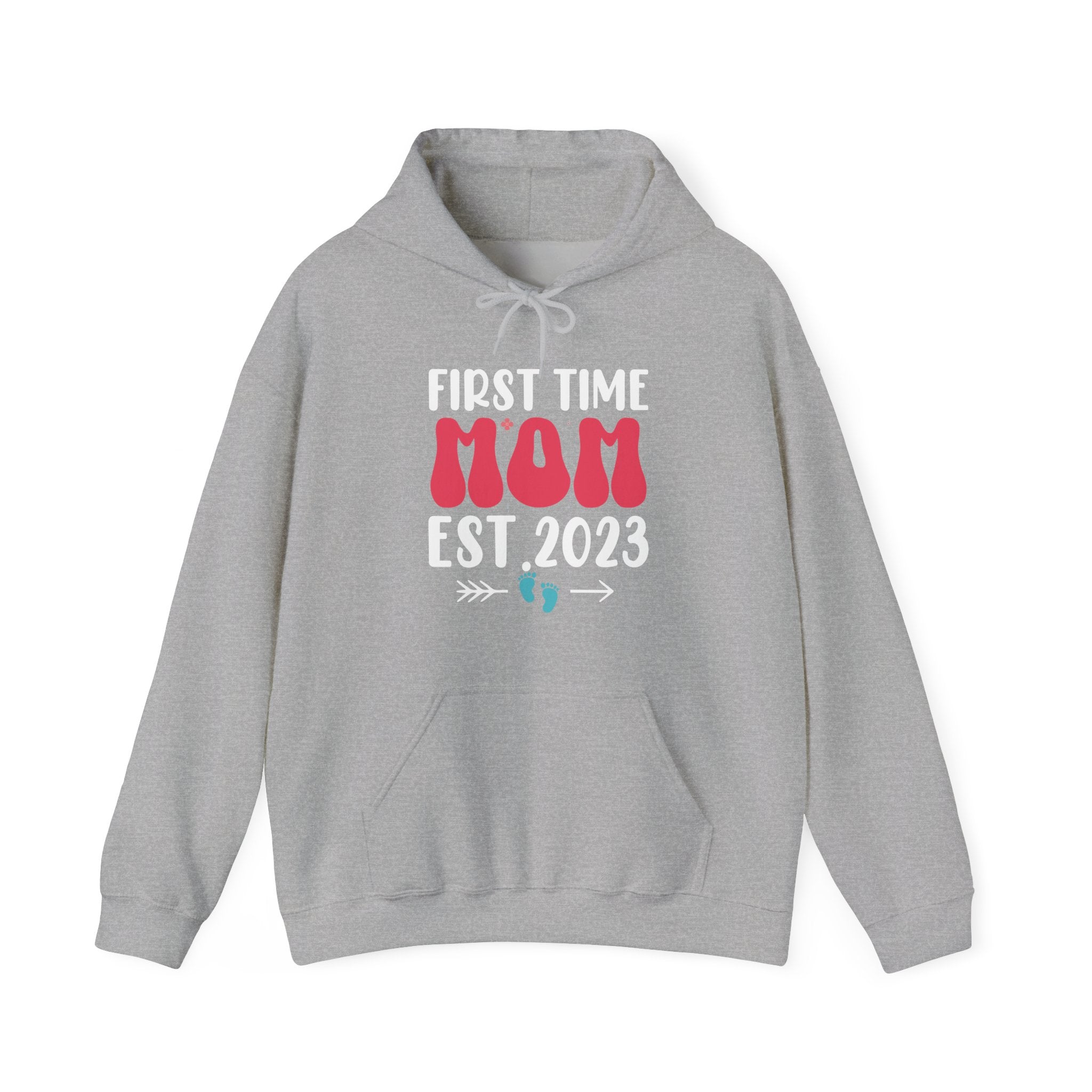 First Time Mom Established 2023 Unisex Heavy Blend Hooded Sweatshirt