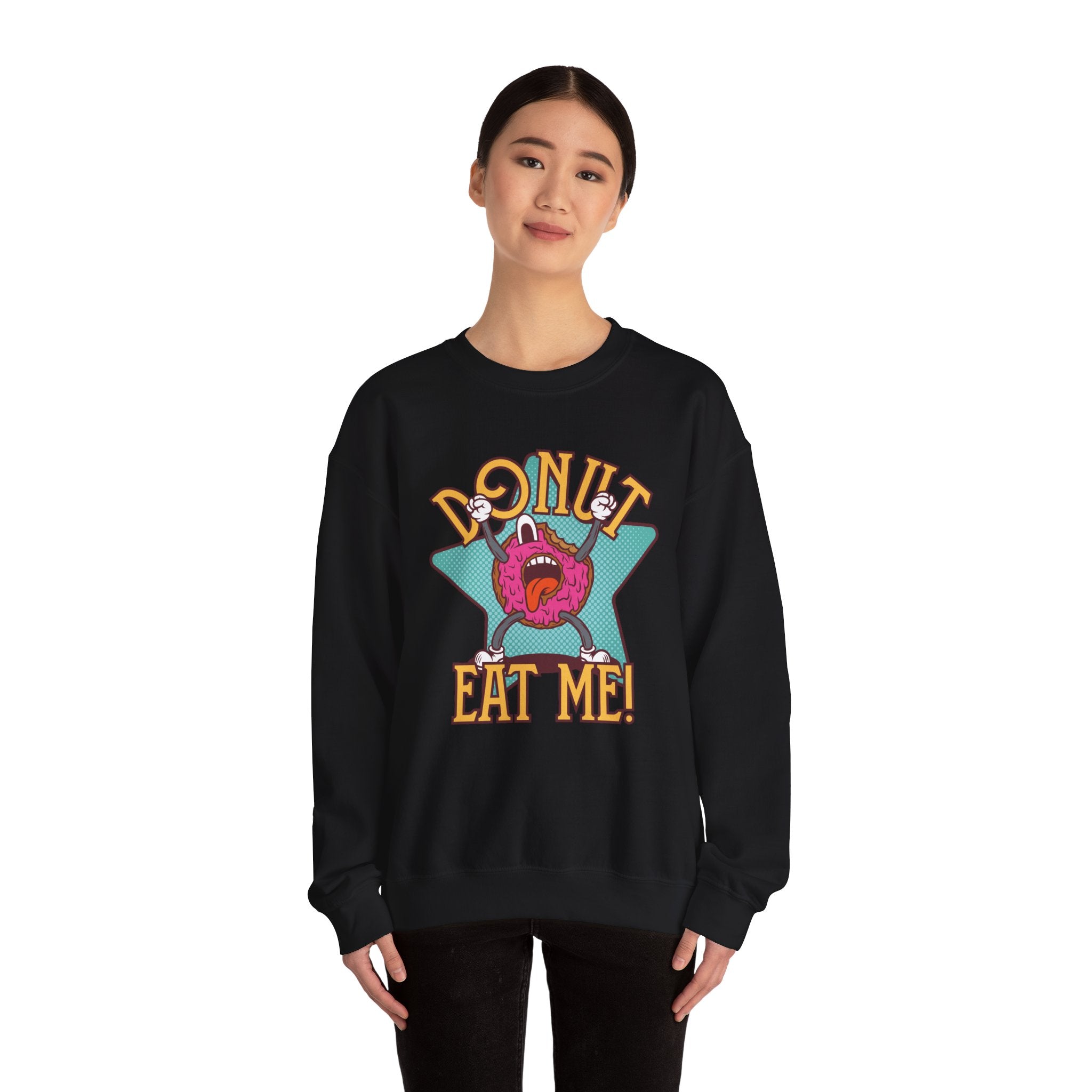 Donut Eat Me Unisex Heavy Blend Crewneck Sweatshirt for Ultimate Comfort