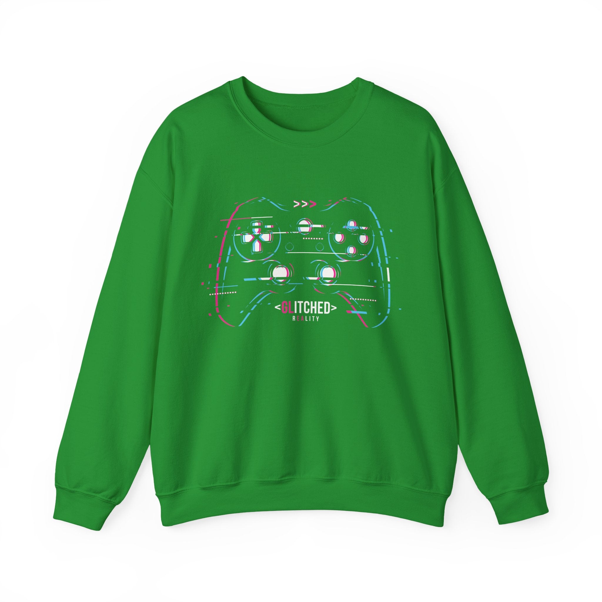 Glitched Gaming Controller Unisex Heavy Blend Crewneck Sweatshirt