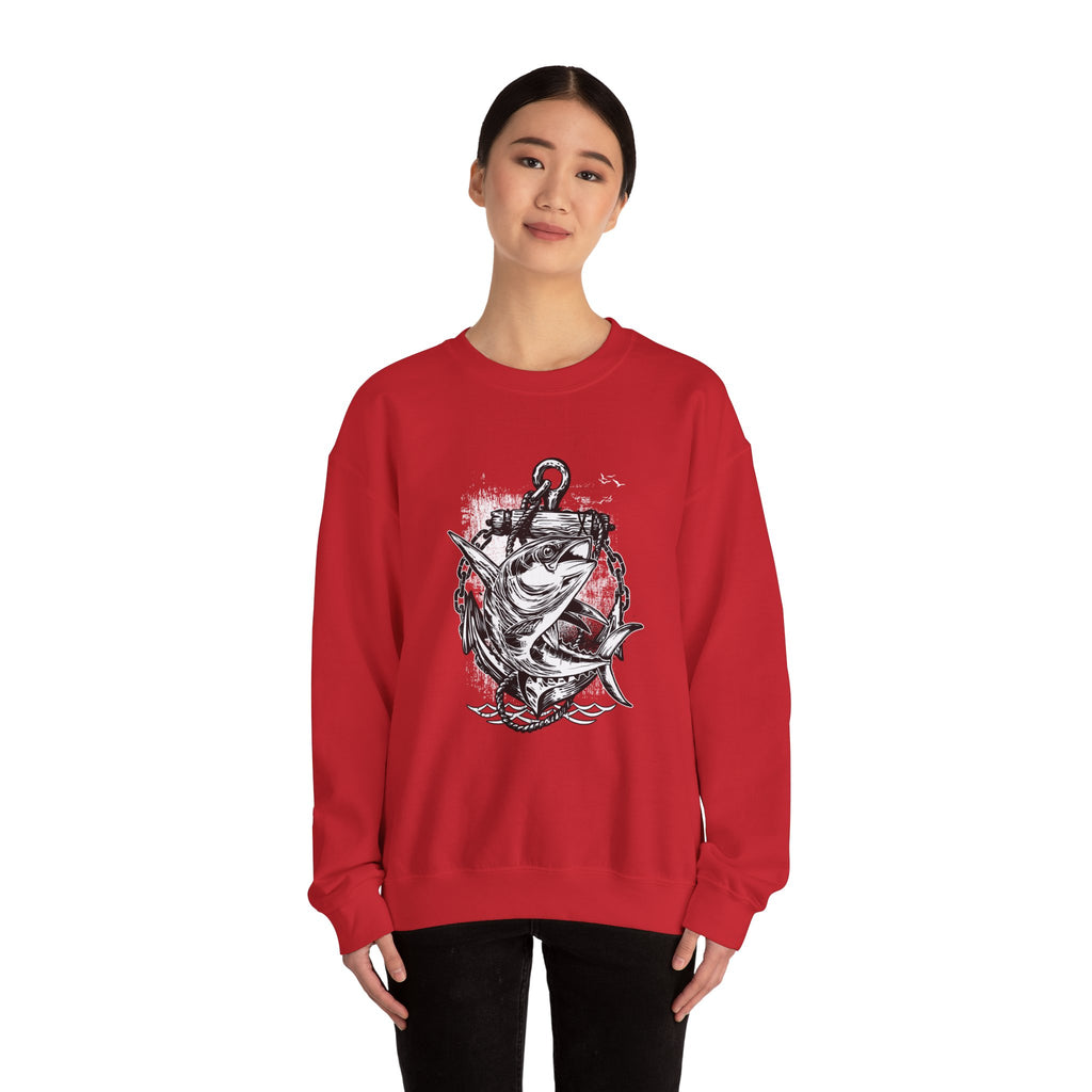 Fish And Anchor Unisex Heavy Blend Crewneck Sweatshirt For Ultimate Comfort