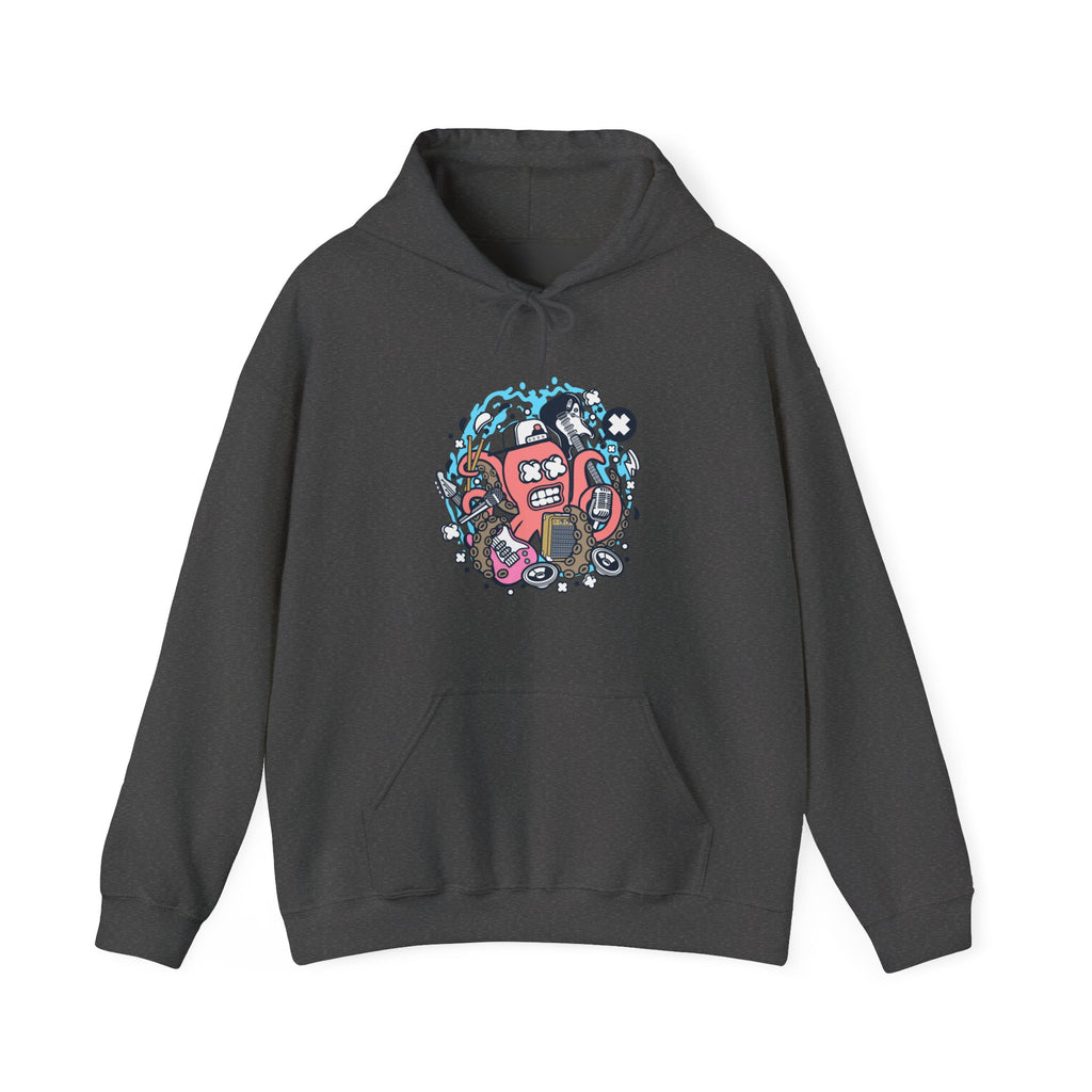 Rock Octopus Unisex Heavy Blend Hooded Sweatshirt for Ultimate Comfort and Warmth