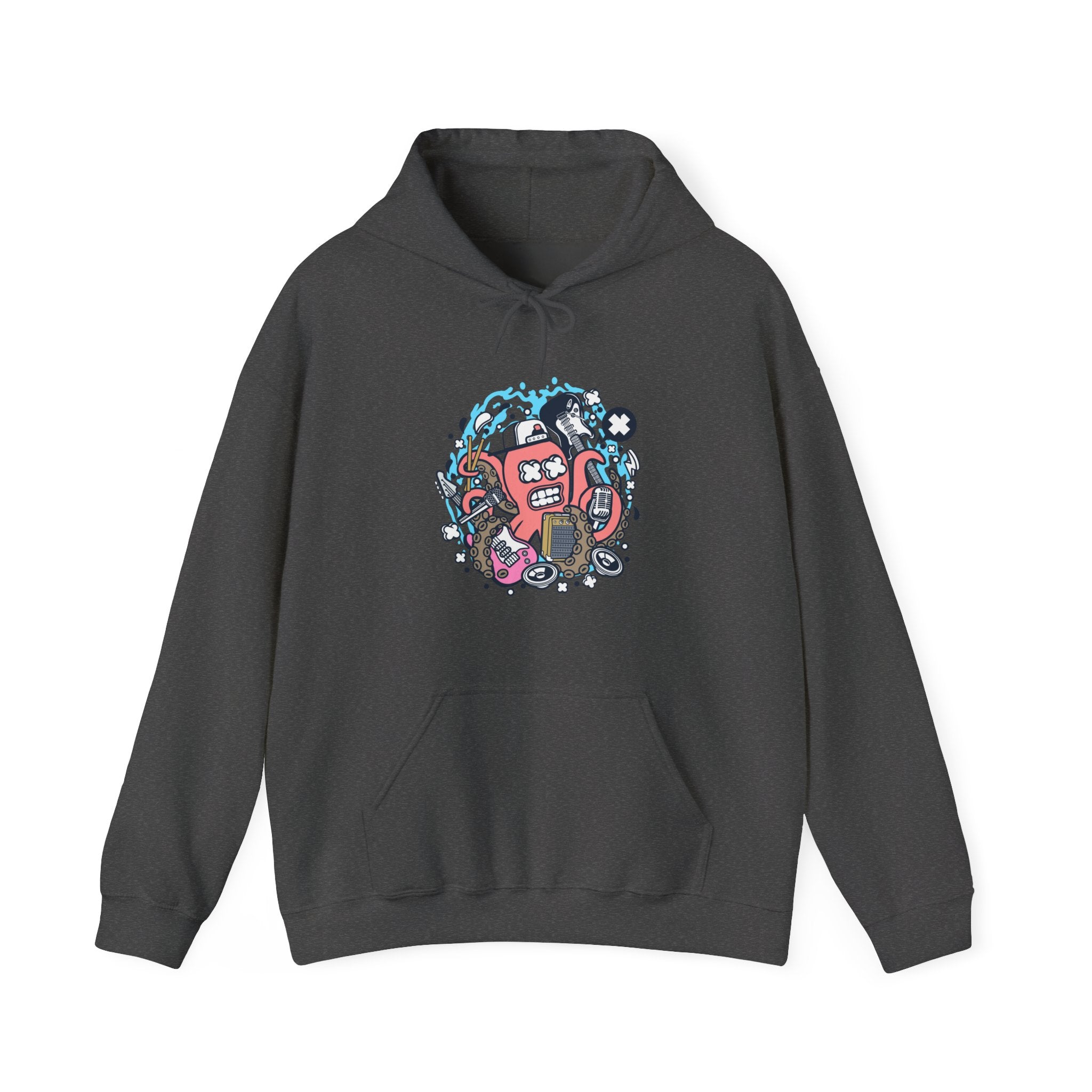 Rock Octopus Unisex Heavy Blend Hooded Sweatshirt for Ultimate Comfort and Warmth