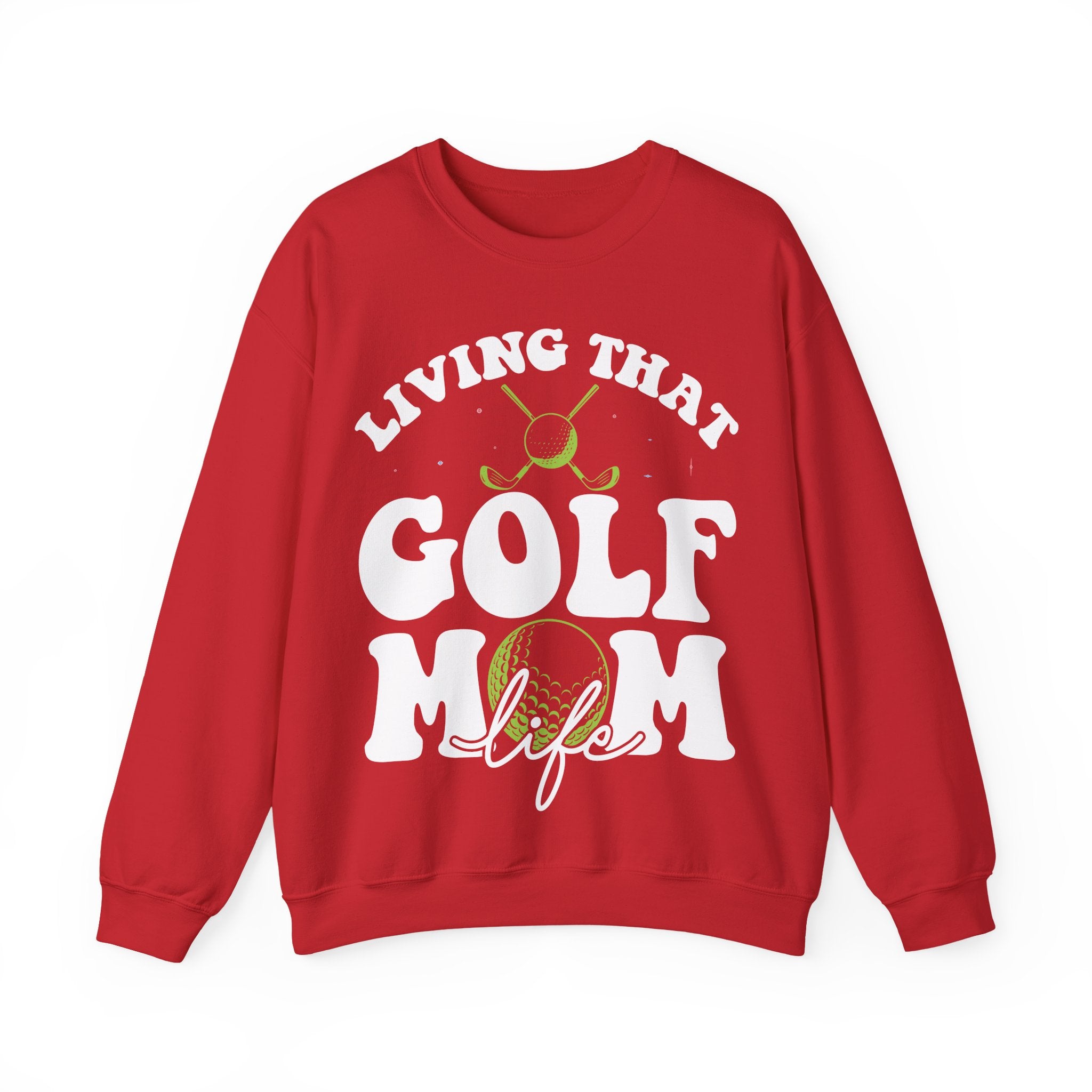 Living That Golf Mom Life Unisex Heavy Blend Crewneck Sweatshirt