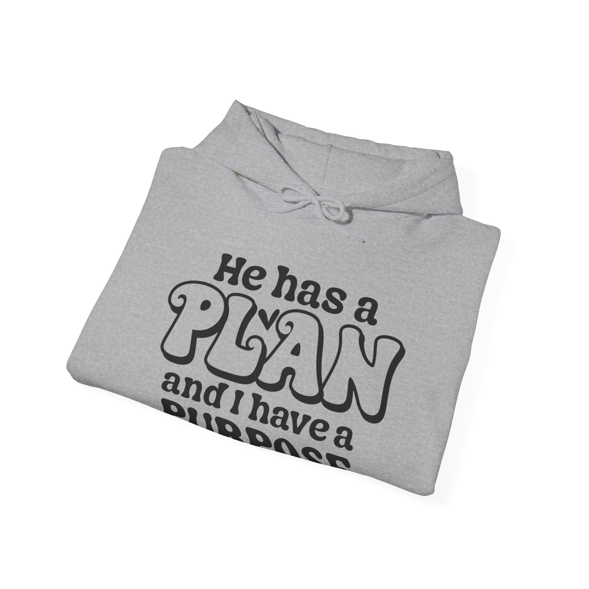 He Has A Plan Unisex Heavy Blend Hooded Sweatshirt for Ultimate Comfort