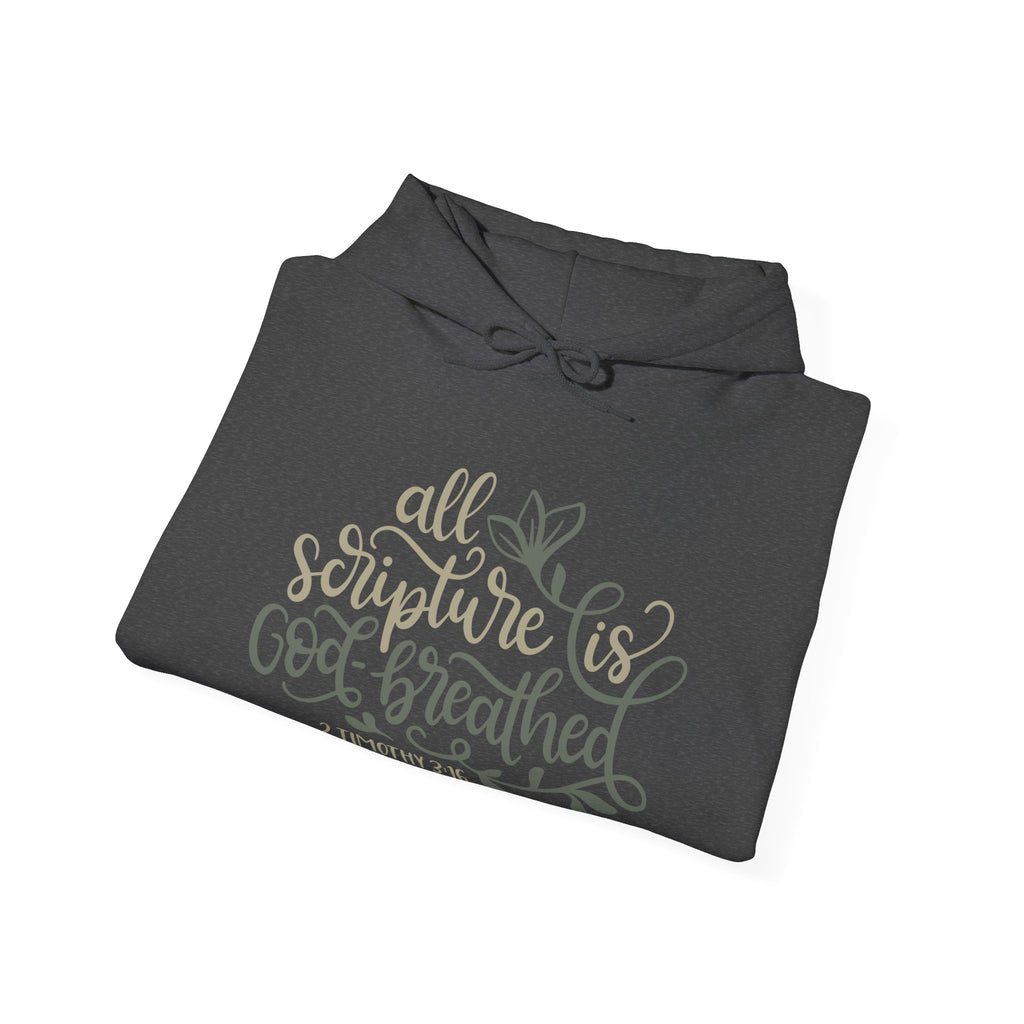 All Scripture Is God Breathed 2 Timothy 3 16 Unisex Heavy Blend Hooded Sweatshirt