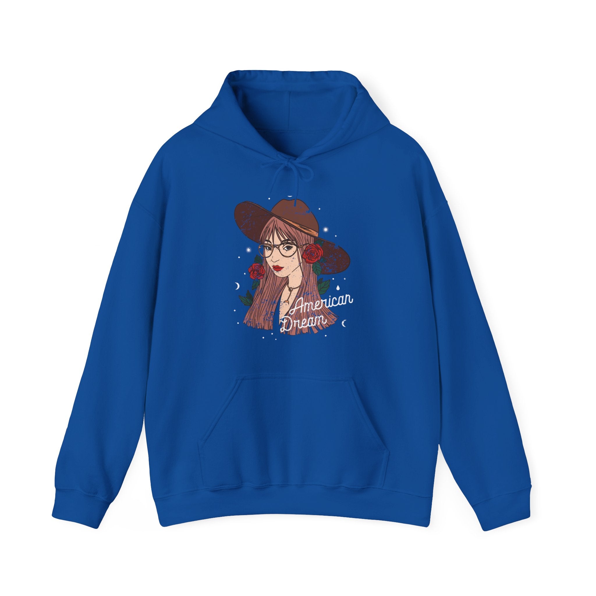American Dream Girl Unisex Heavy Blend Hooded Sweatshirt for Ultimate Comfort and Warmth