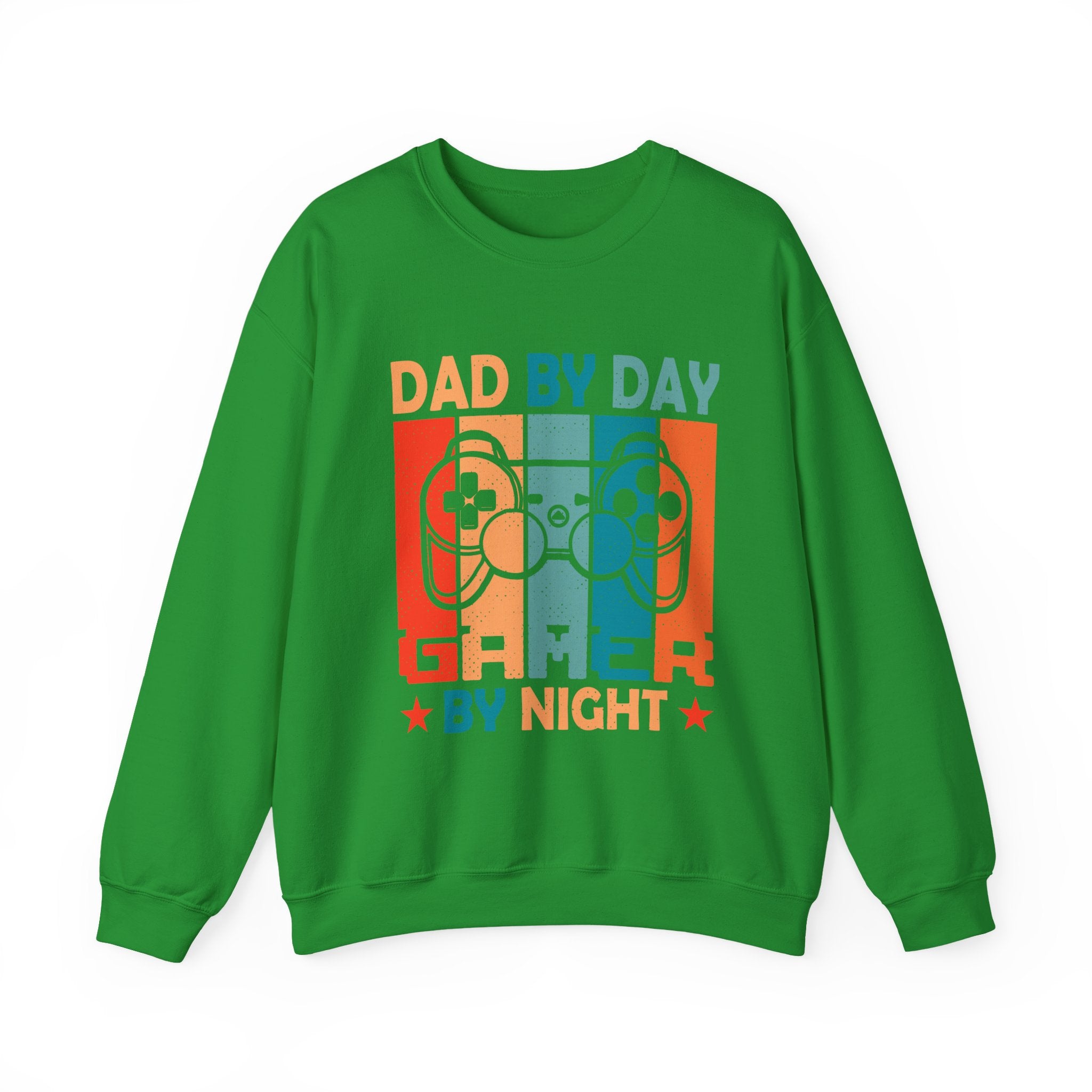 Dad By Day Gamer By Night Unisex Heavy Blend Crewneck Sweatshirt